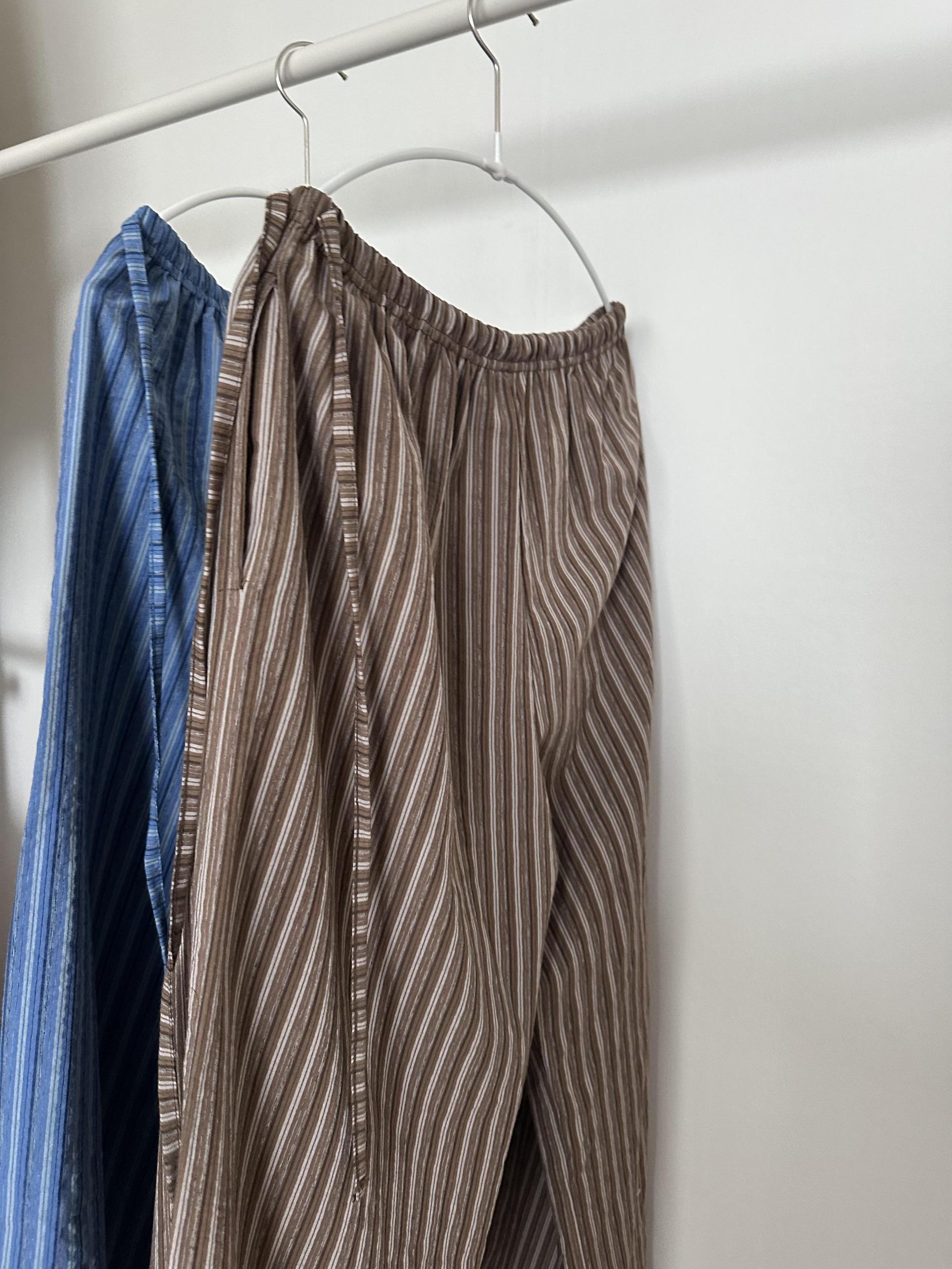 zinny stripe pants (blue/brown)