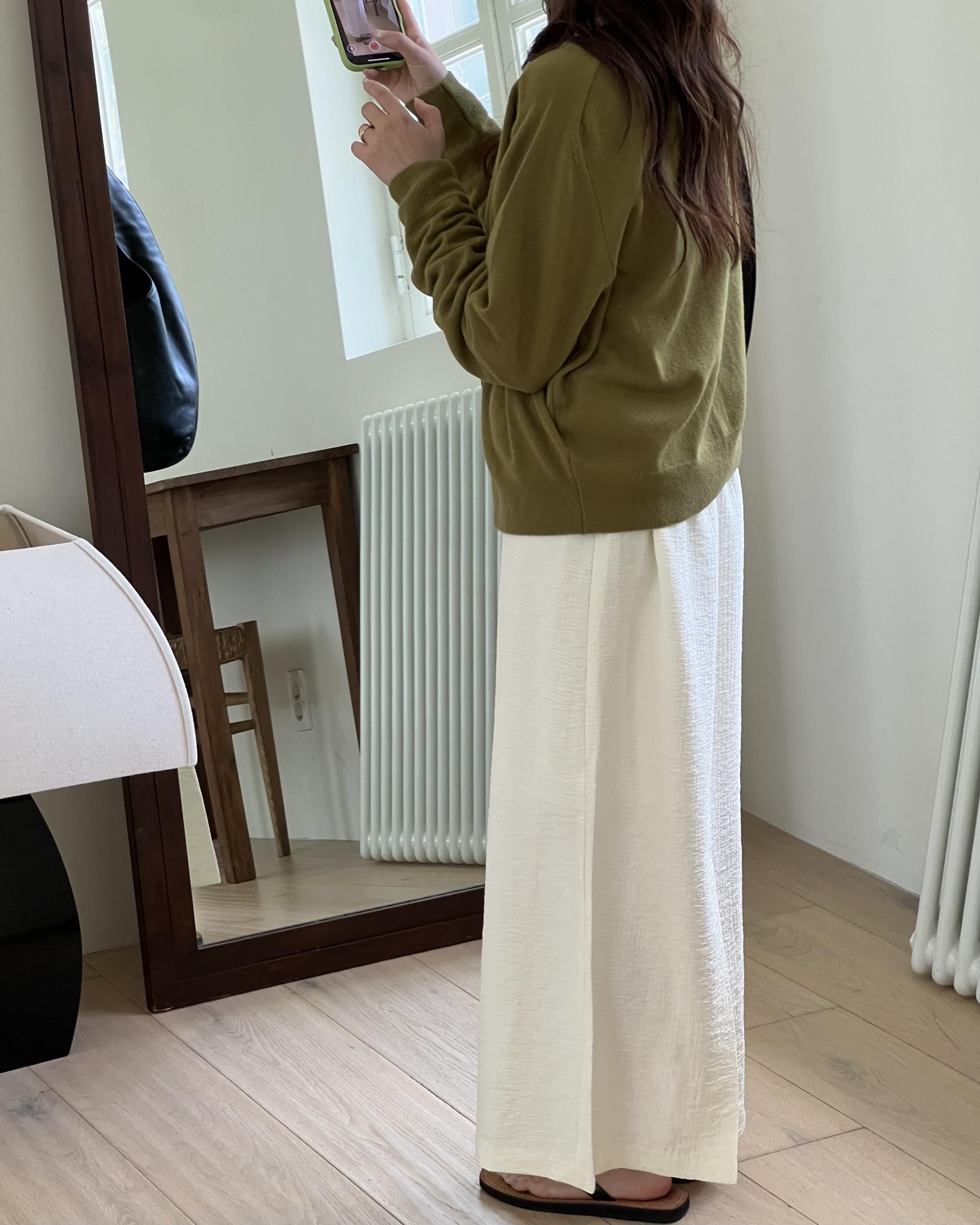 base wrinkle skirt (black/cream)