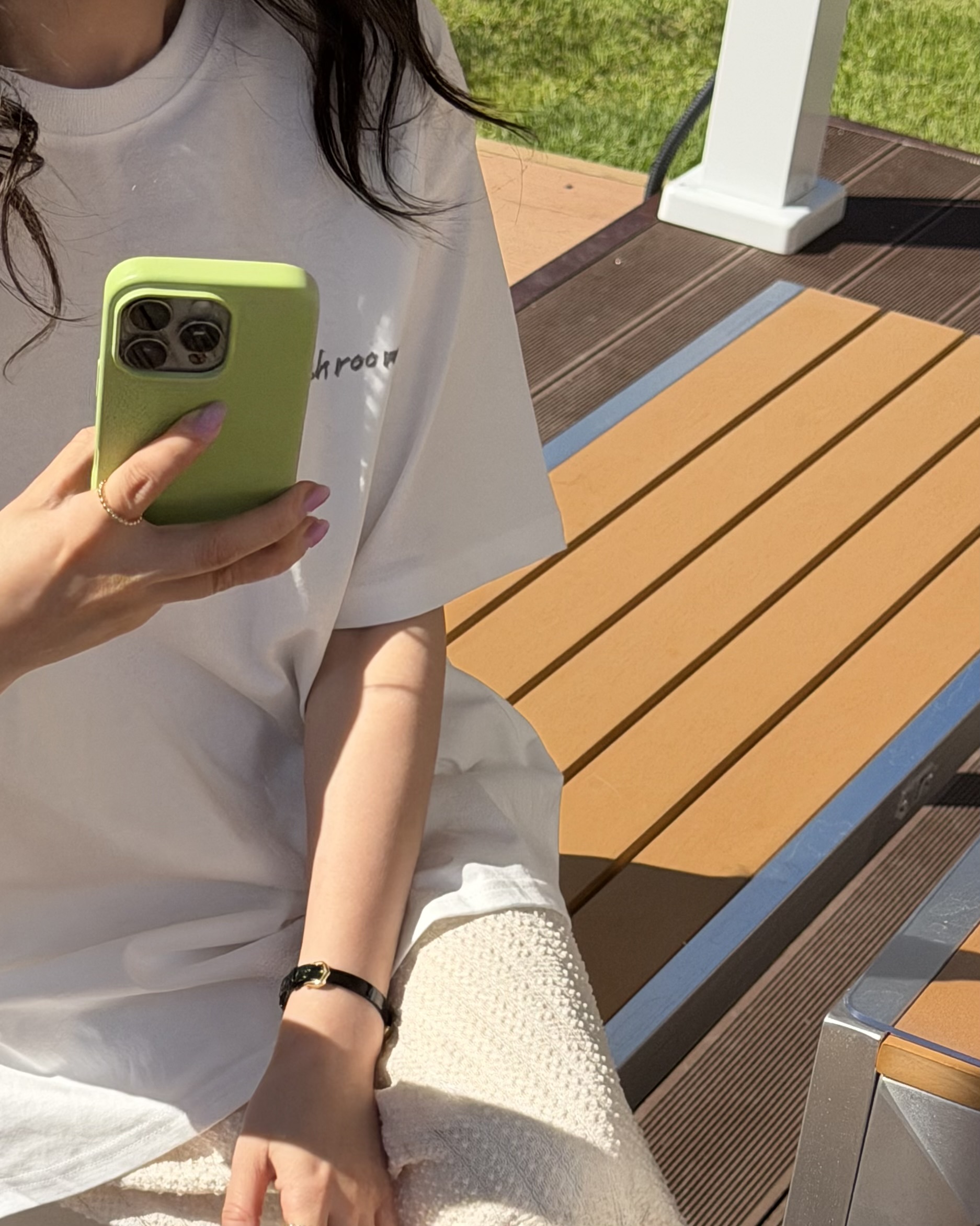 mushroom top (white/melange grey)