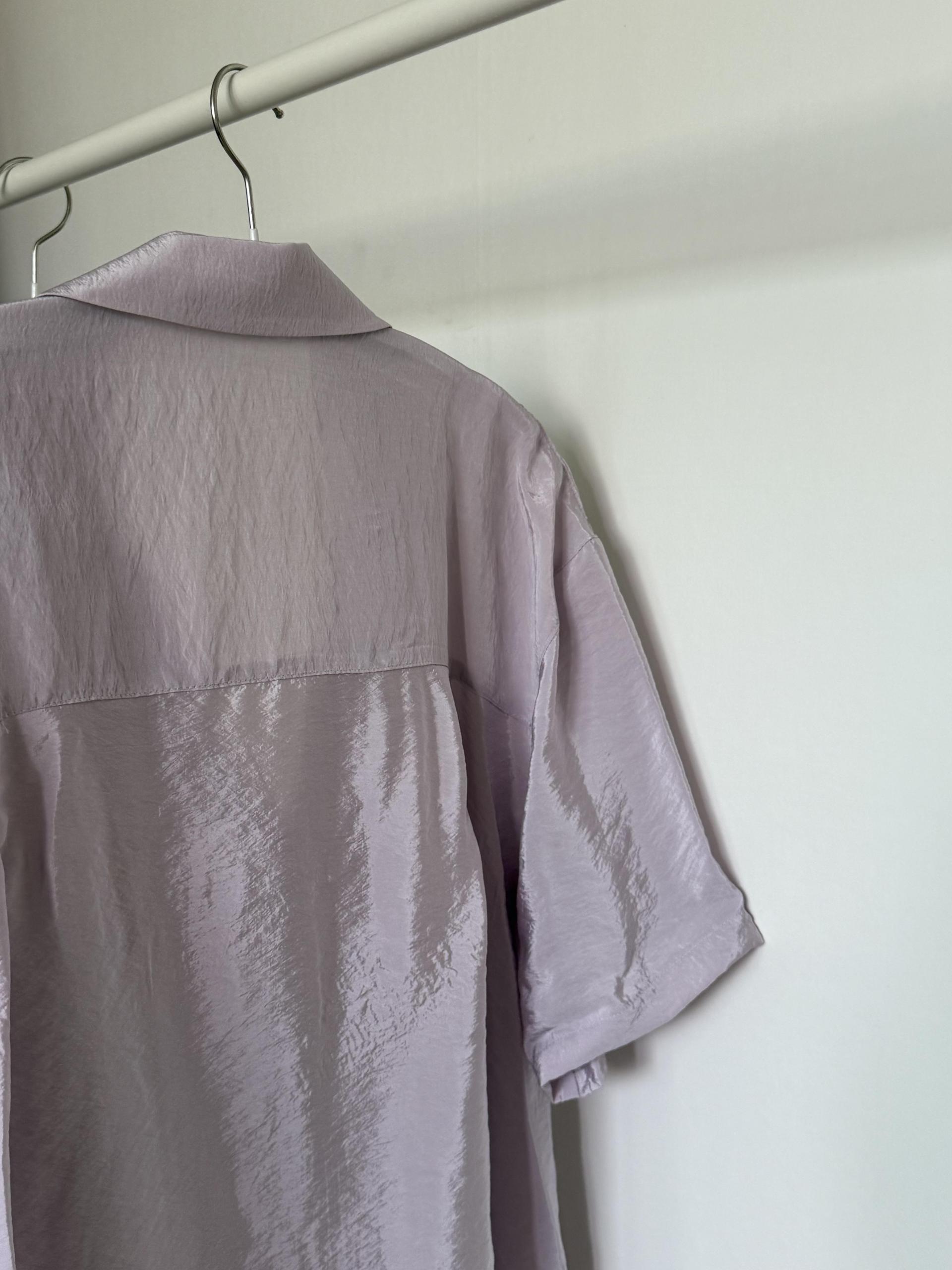 gloss half shirt (cream/lilac)