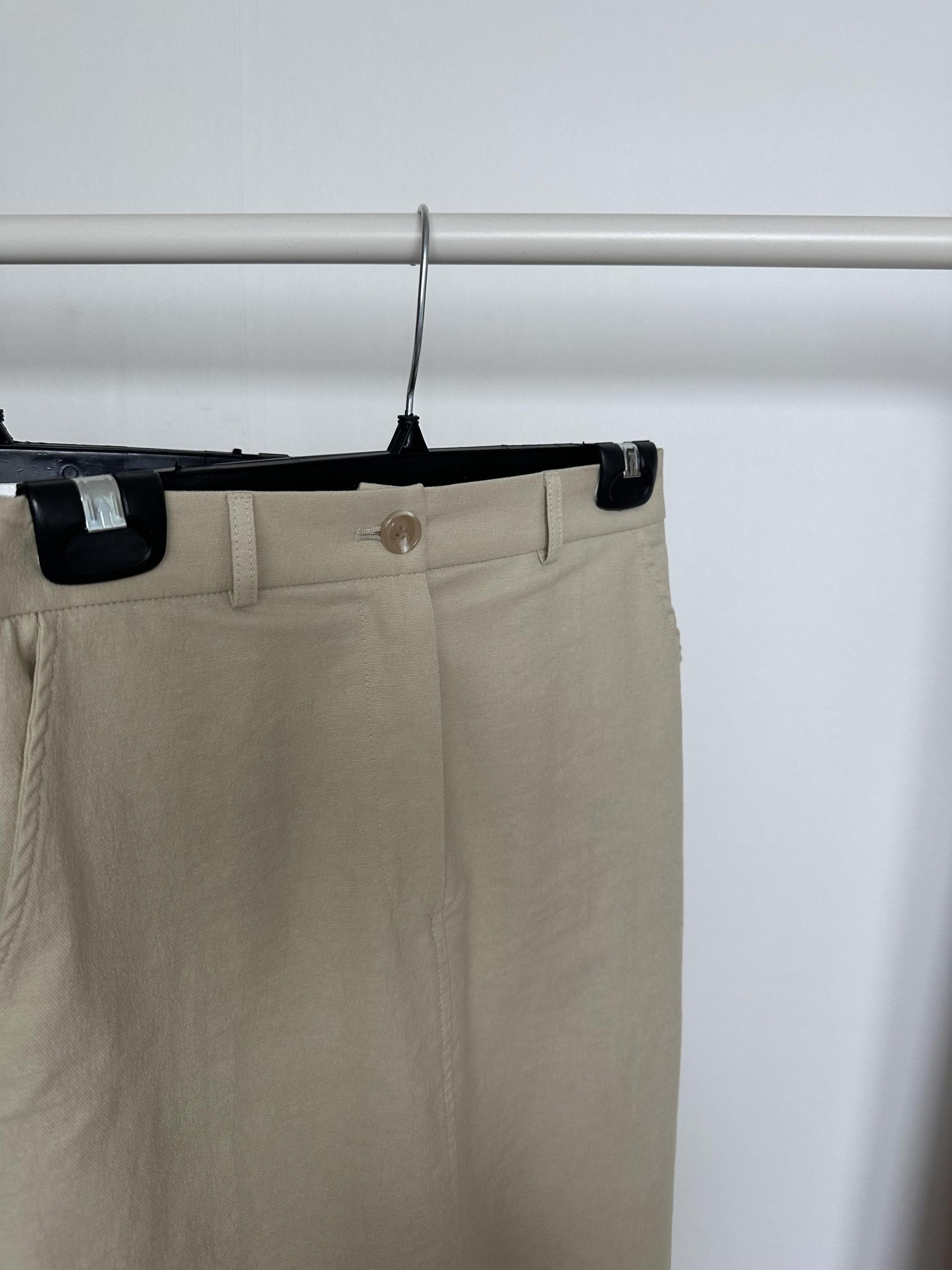 creme cotton skirt (beige/white)