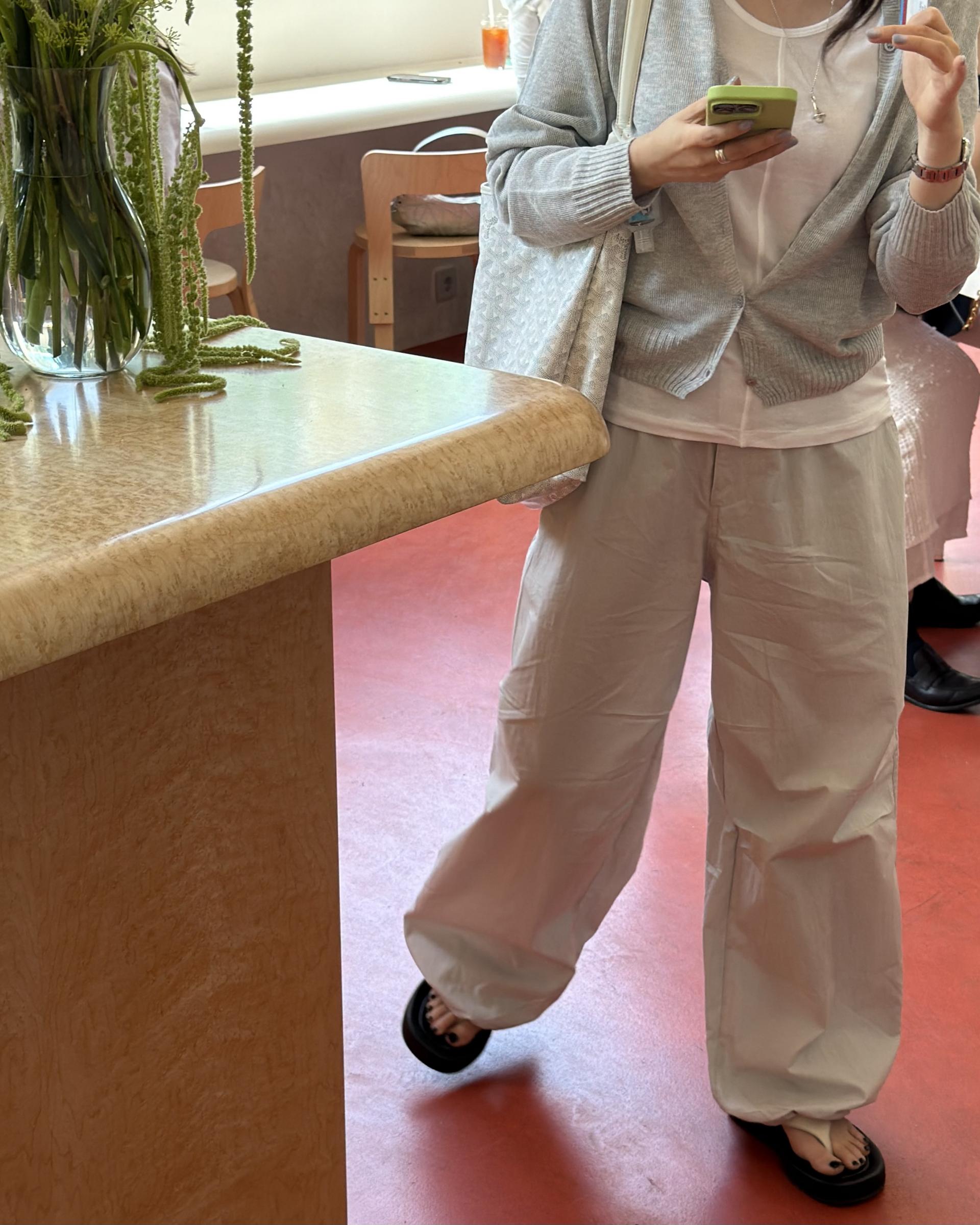 pampas string pants (pale grey)