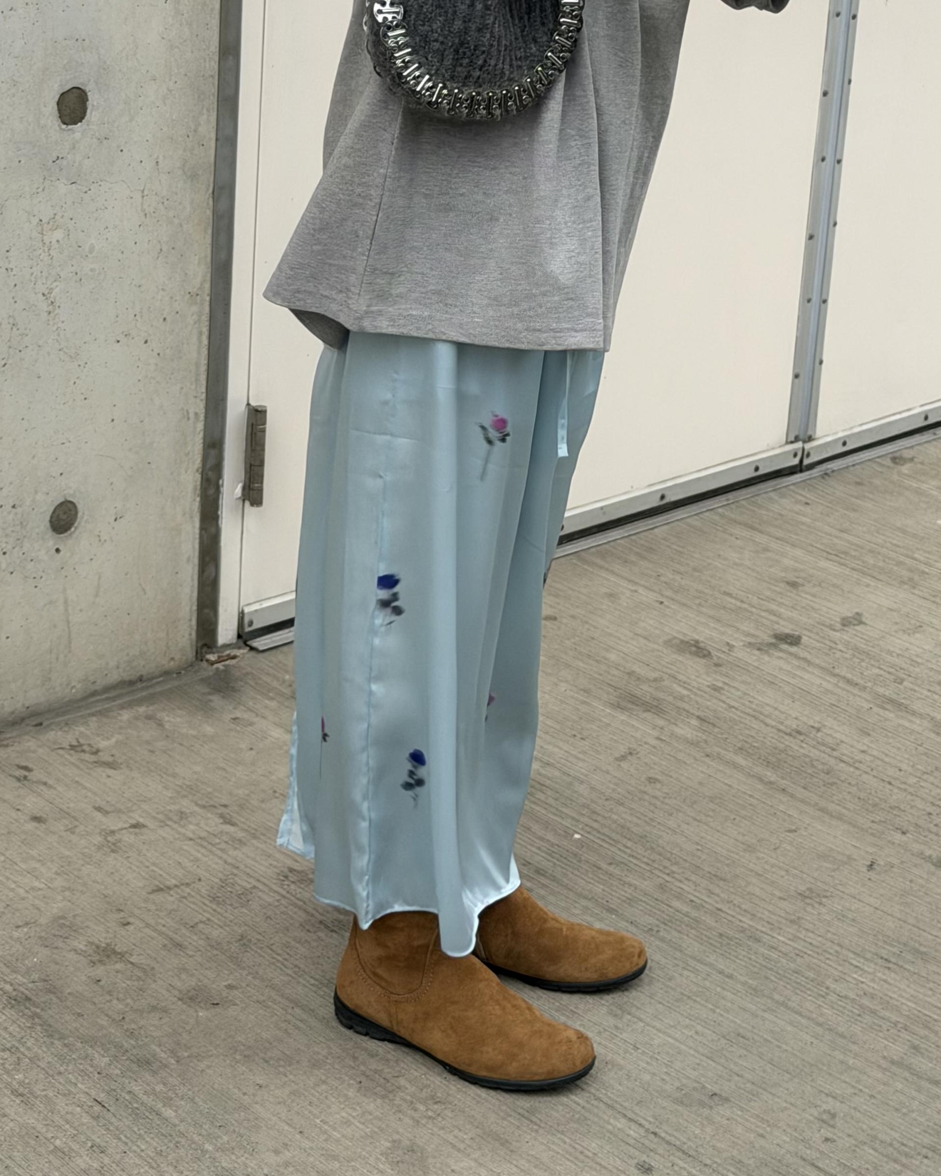 domingo flower skirt (sky blue)