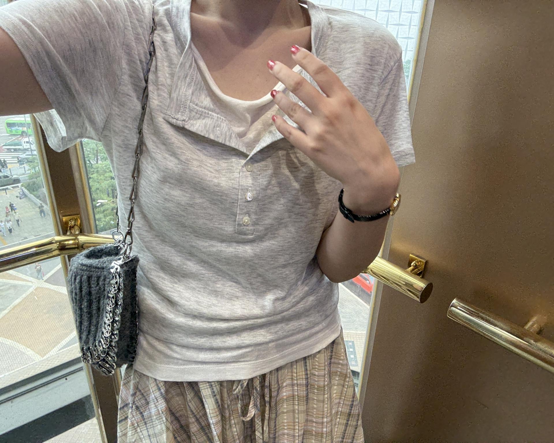 linen sleeveless (pink/ivory)
