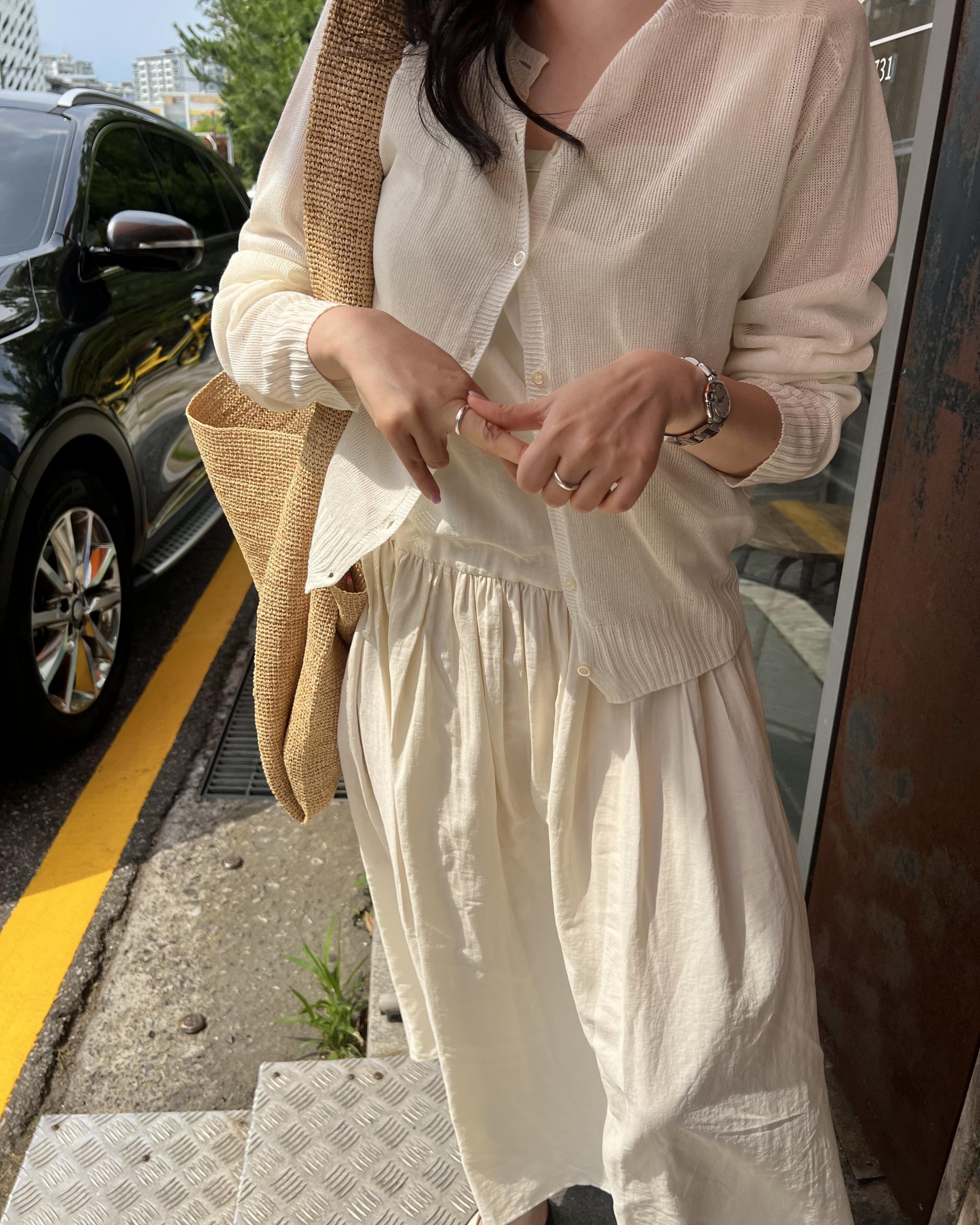 oatmeal dress (charcoal/cream)