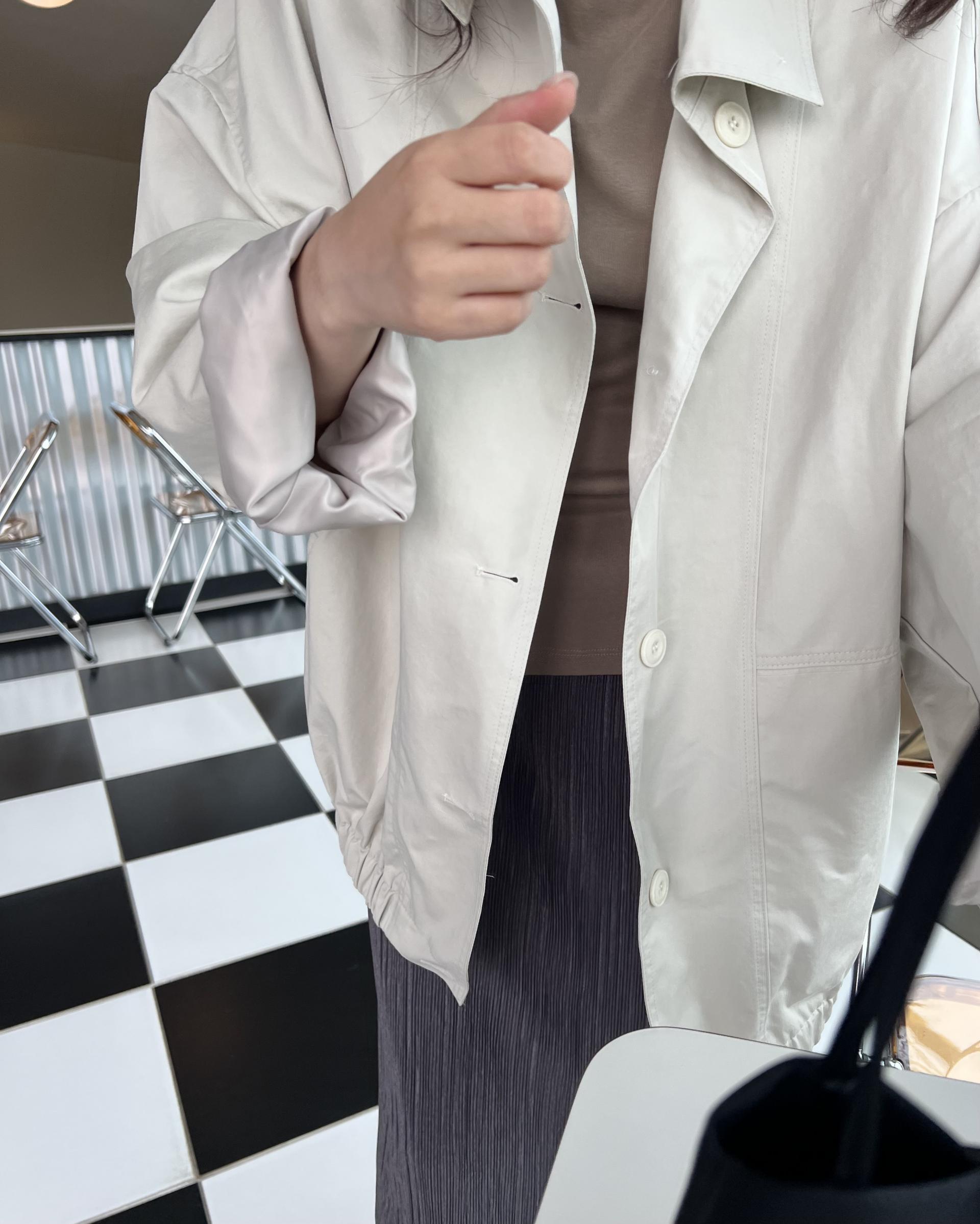 grocery half jumper (cream beige/navy)