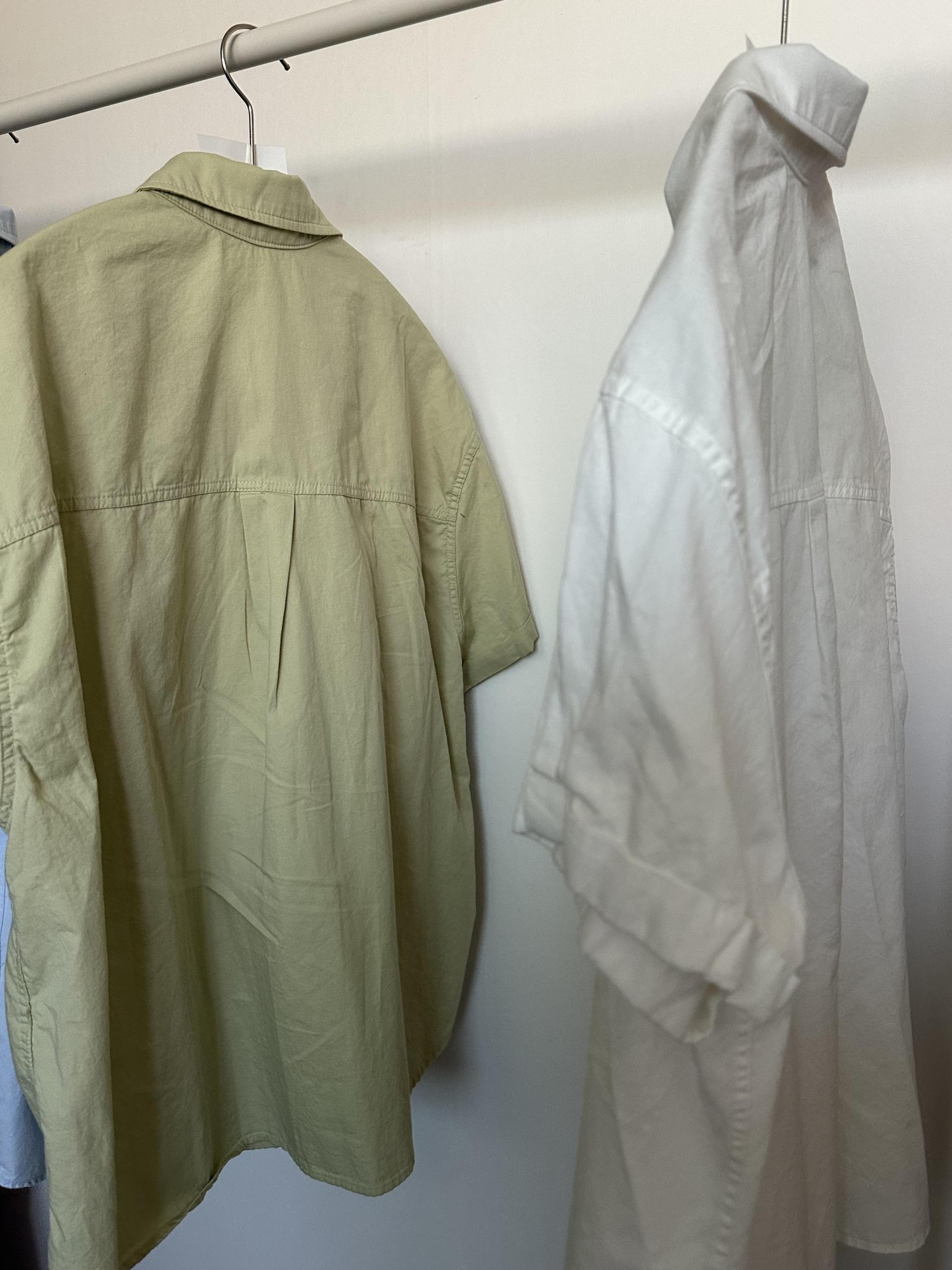 washing half shirt (melon/white/blue)
