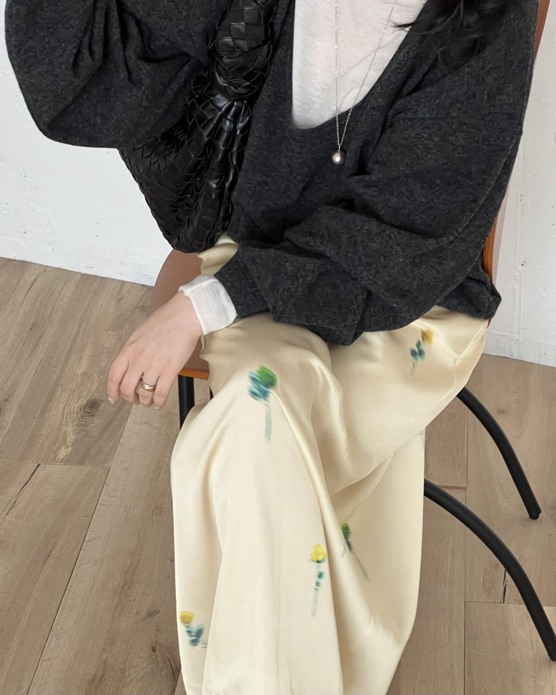 domingo flower skirt (sky blue)