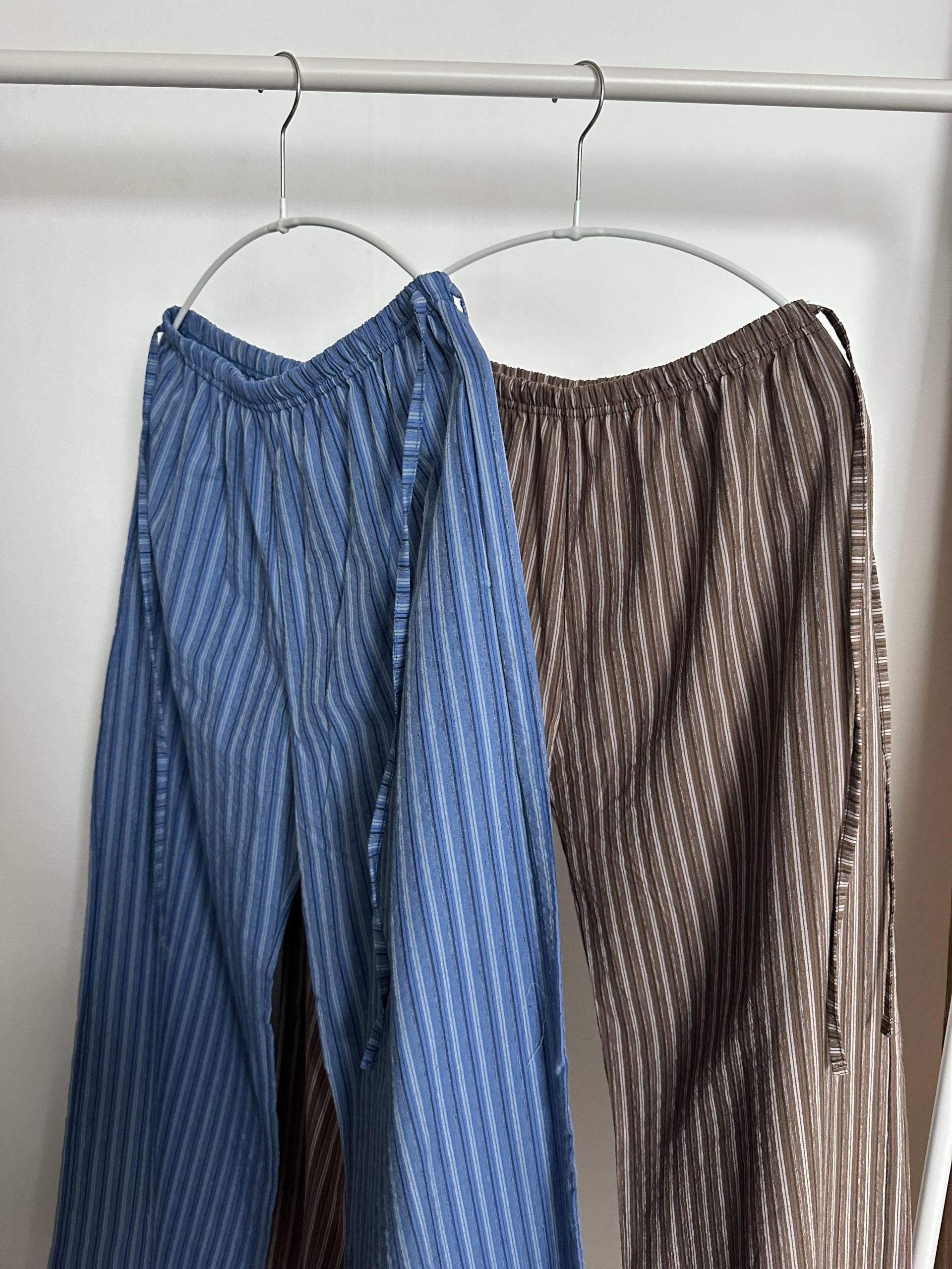 zinny stripe pants (blue/brown)