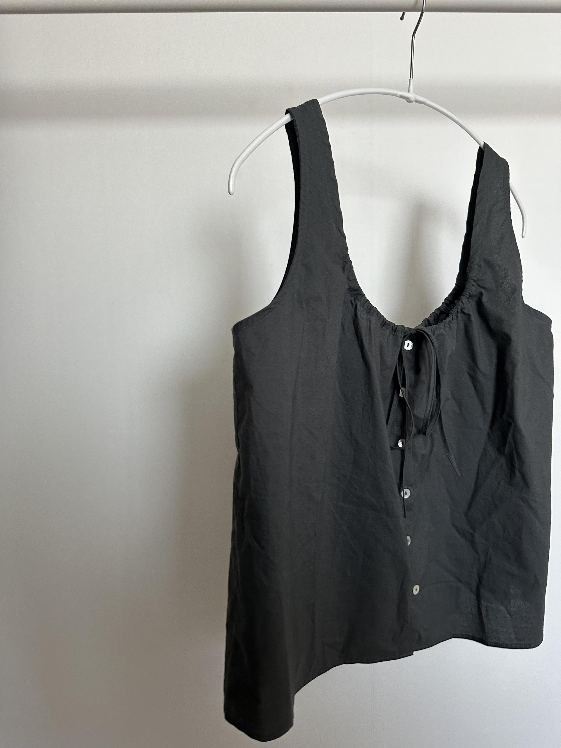 dew blouse (charcoal/white)