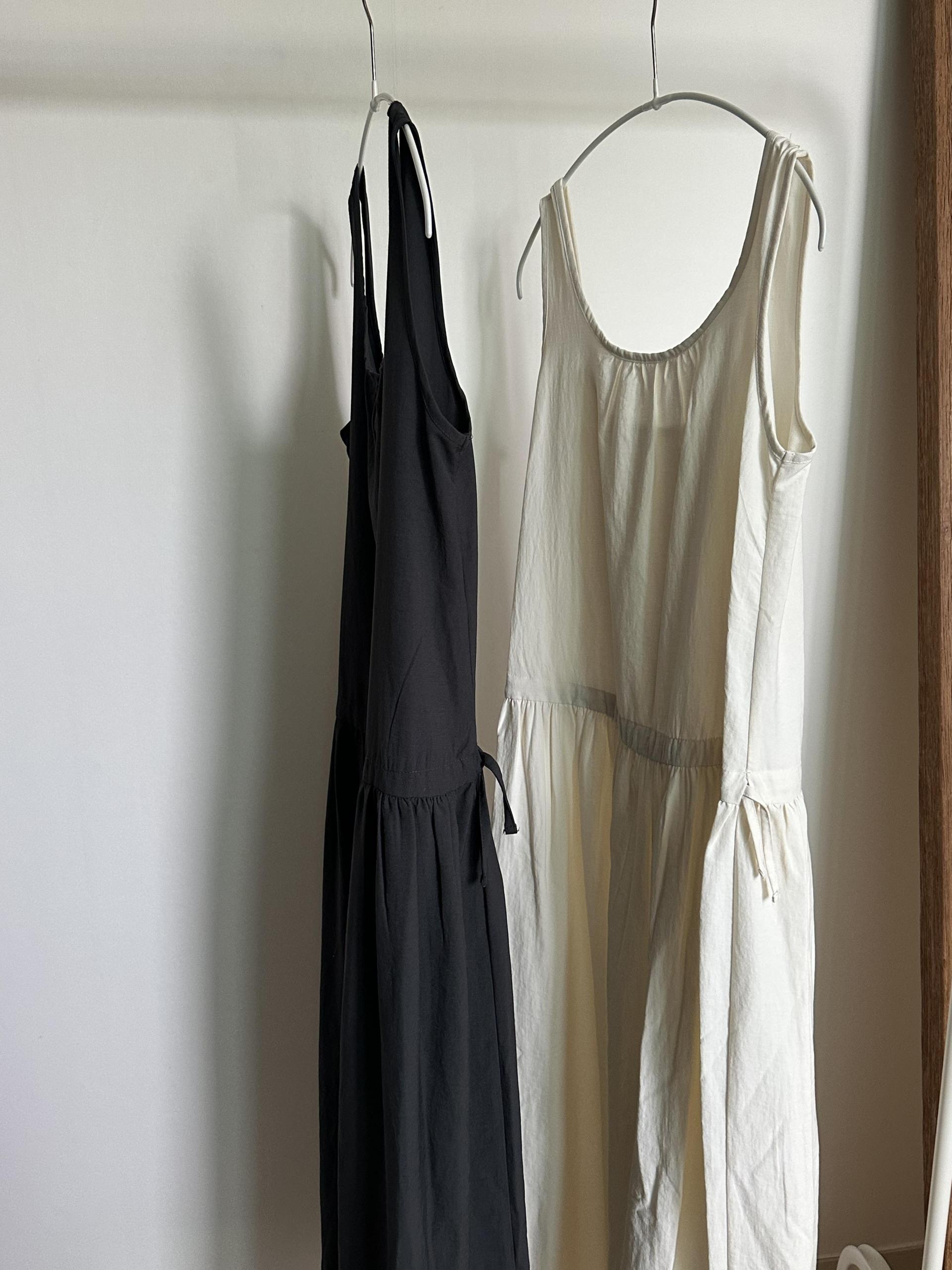 oatmeal dress (charcoal/cream)