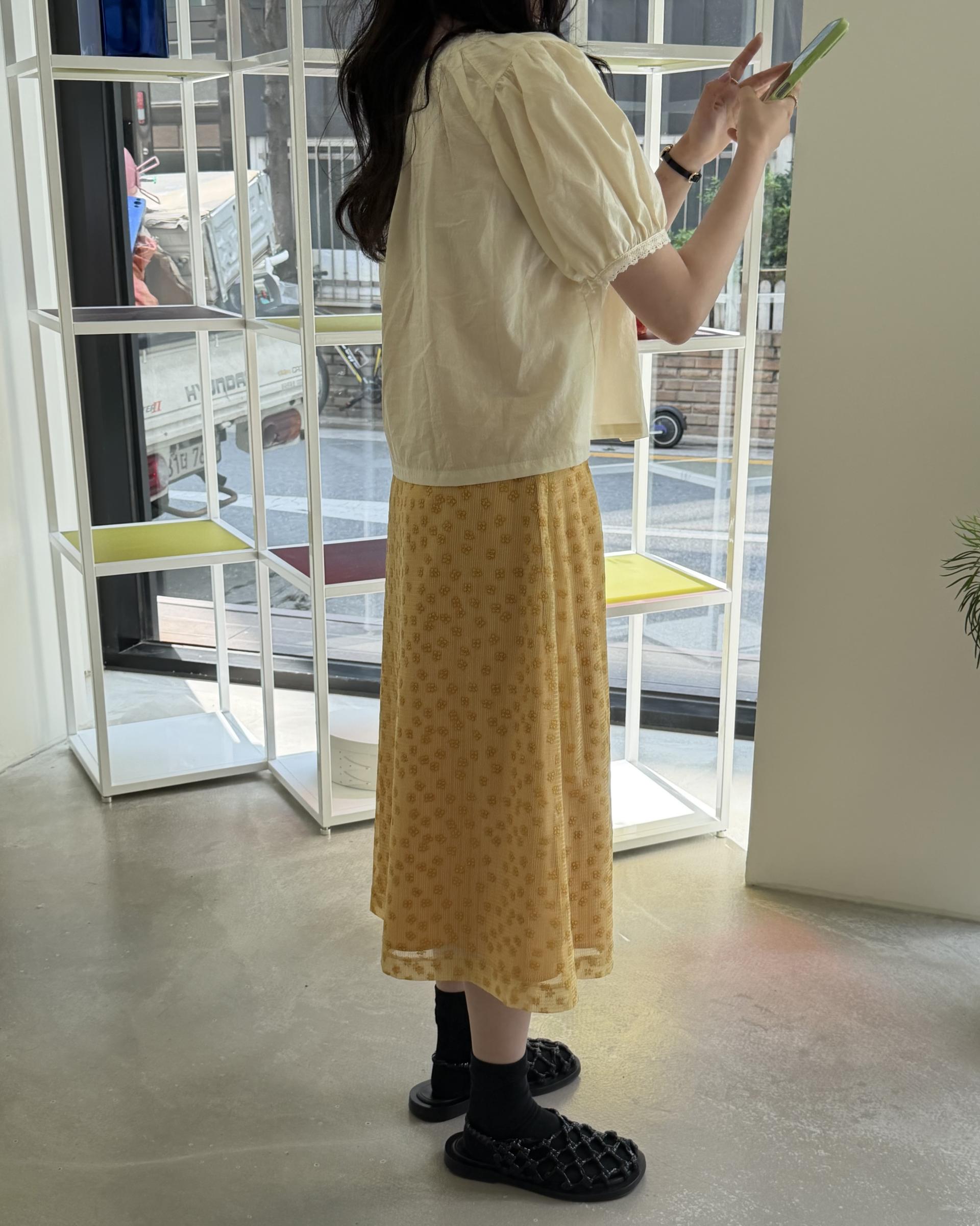 flan lace blouse (cream/ivory)