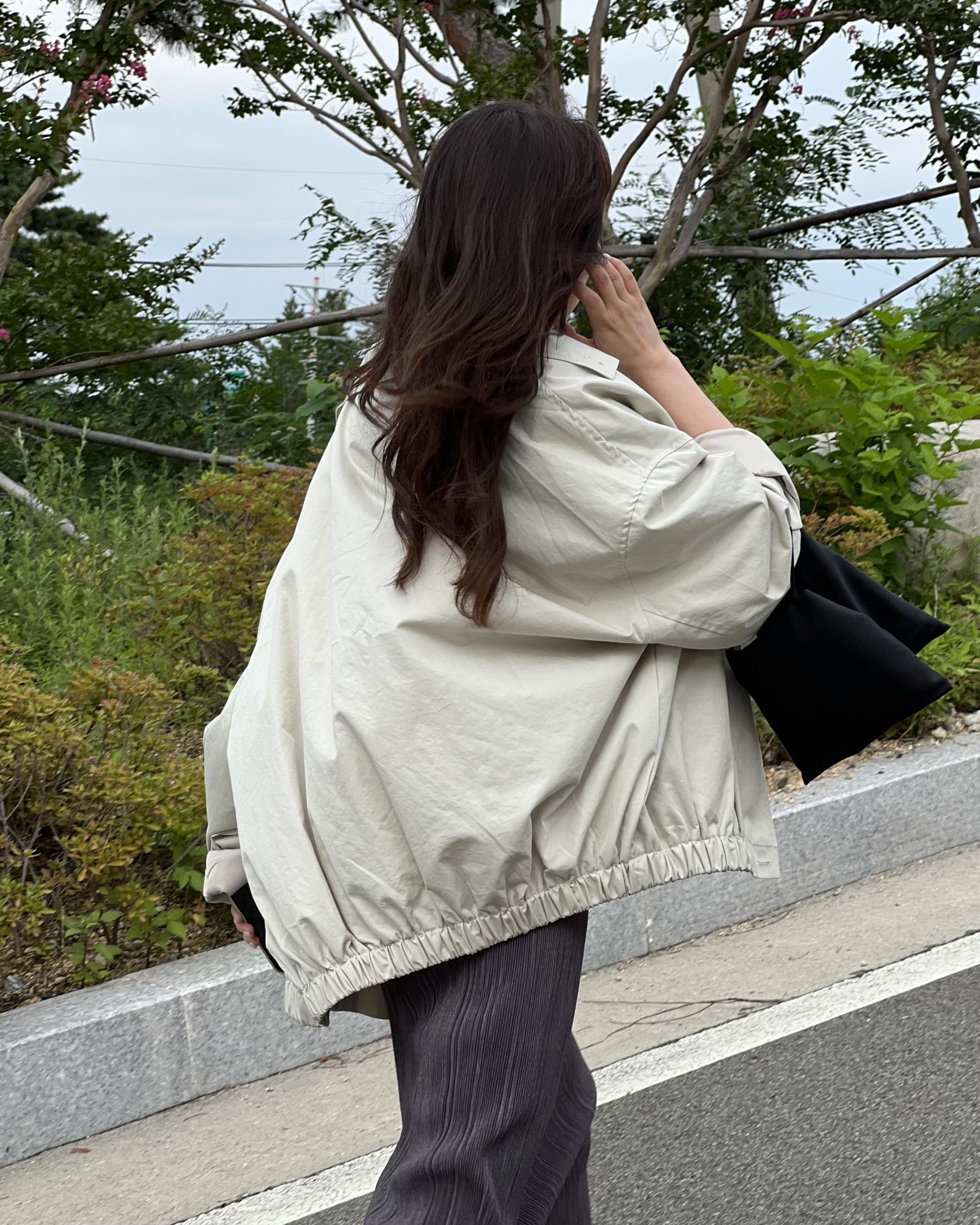 grocery half jumper (cream beige/navy)