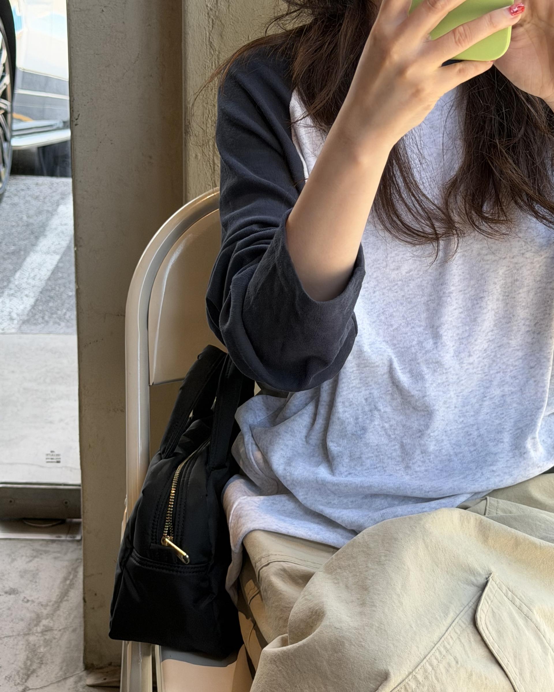 union raglan top (blue/navy)