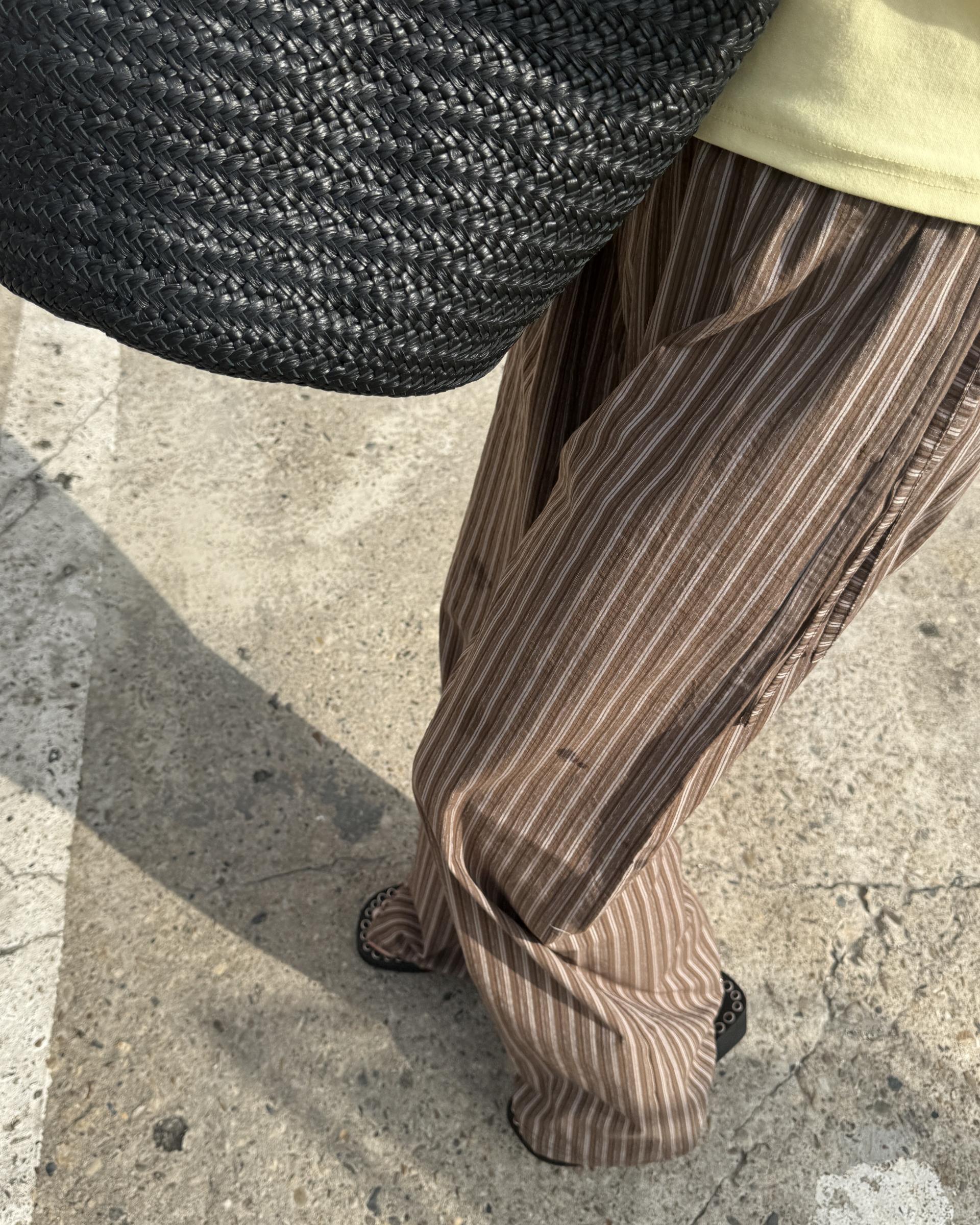 zinny stripe pants (blue/brown)