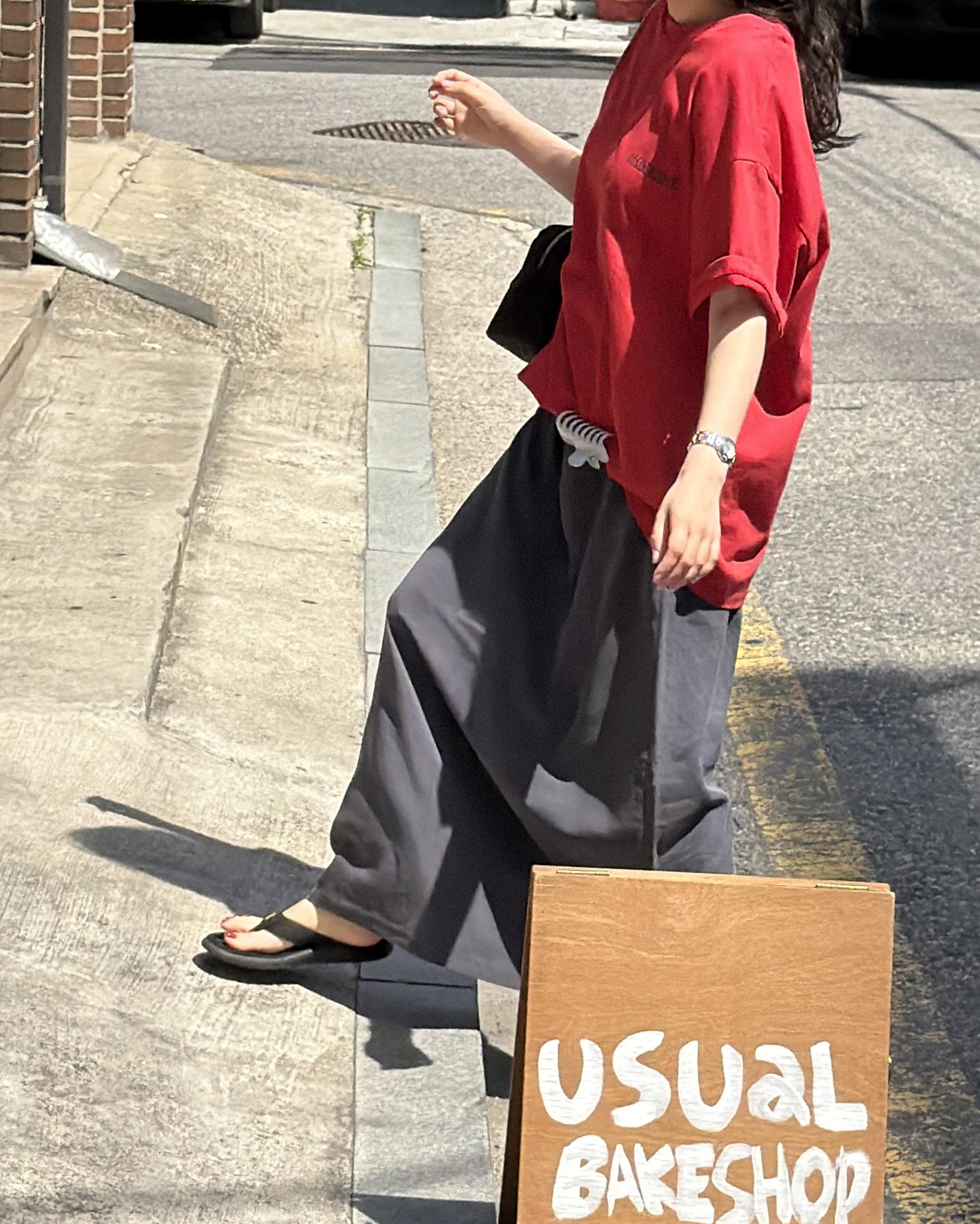 manhattan top (red/charcoal)