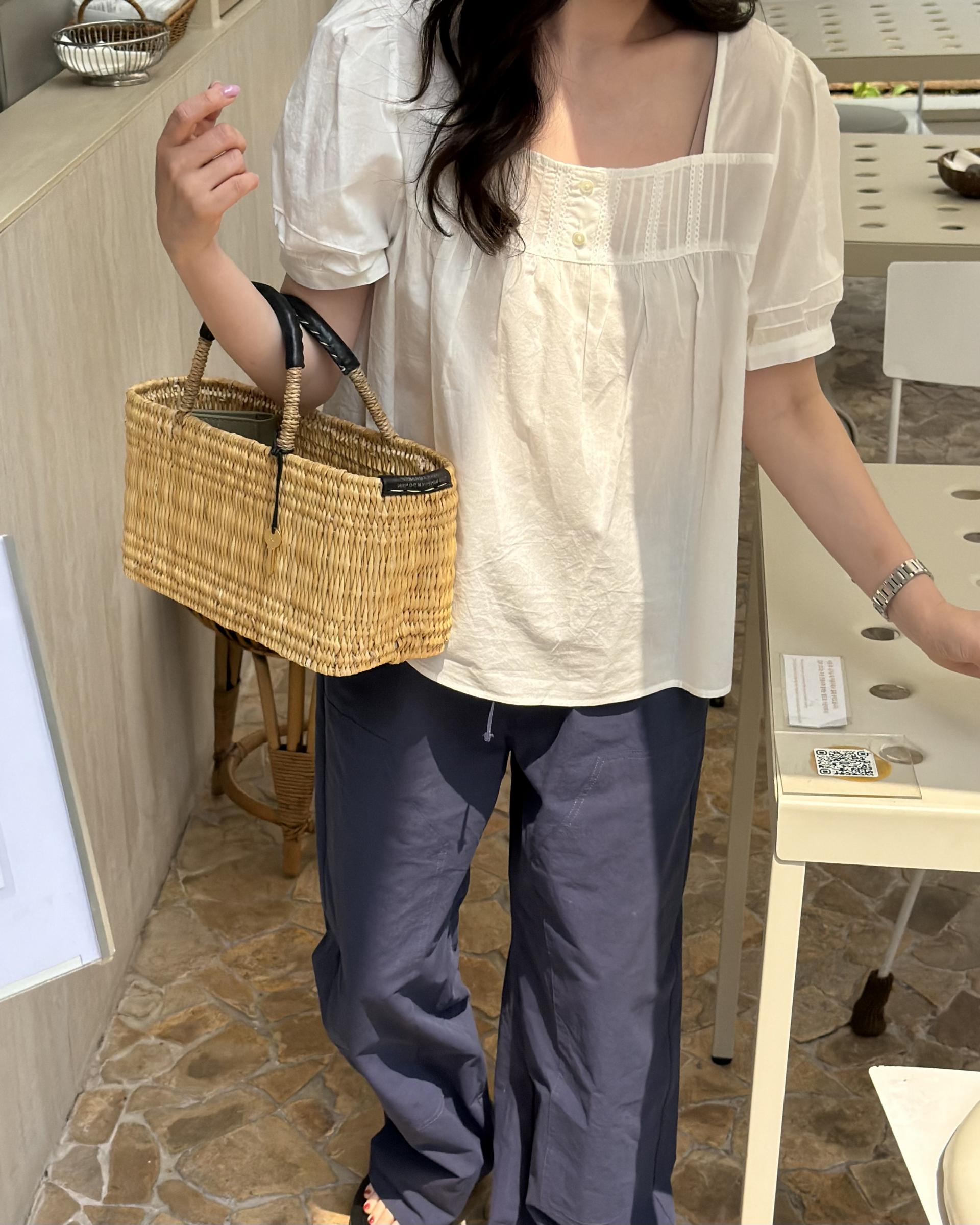 helen blouse (navy/white)