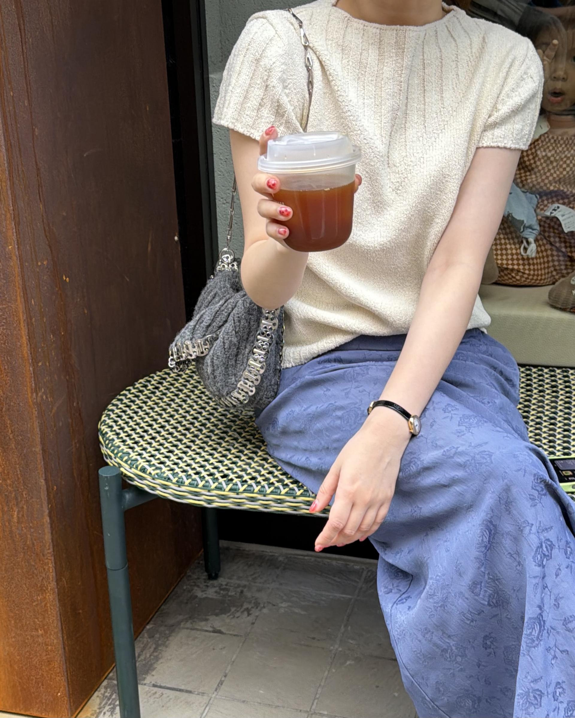 emma half knit (cream/pale grey/charcoal)