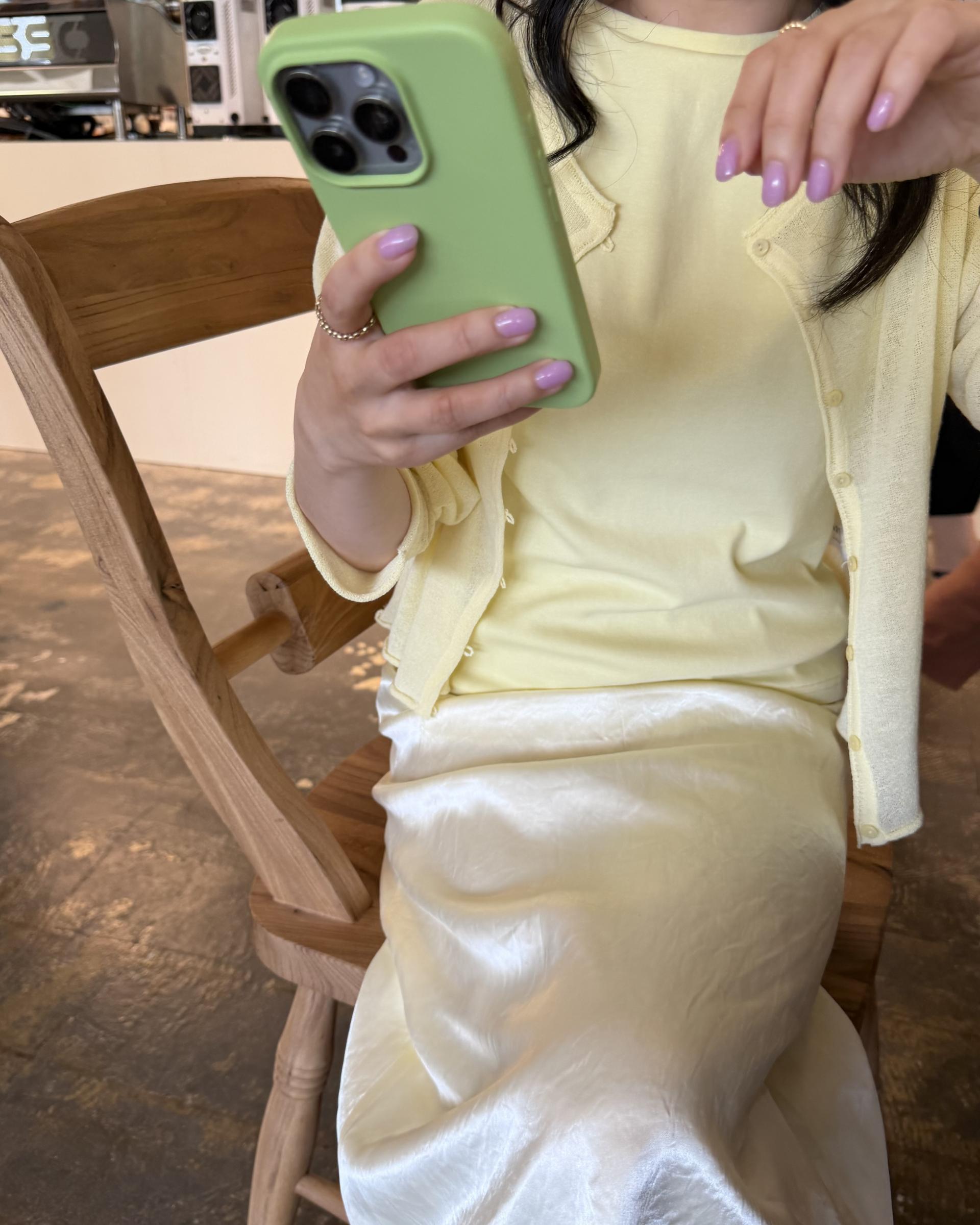 carol summer cardigan (lemon)