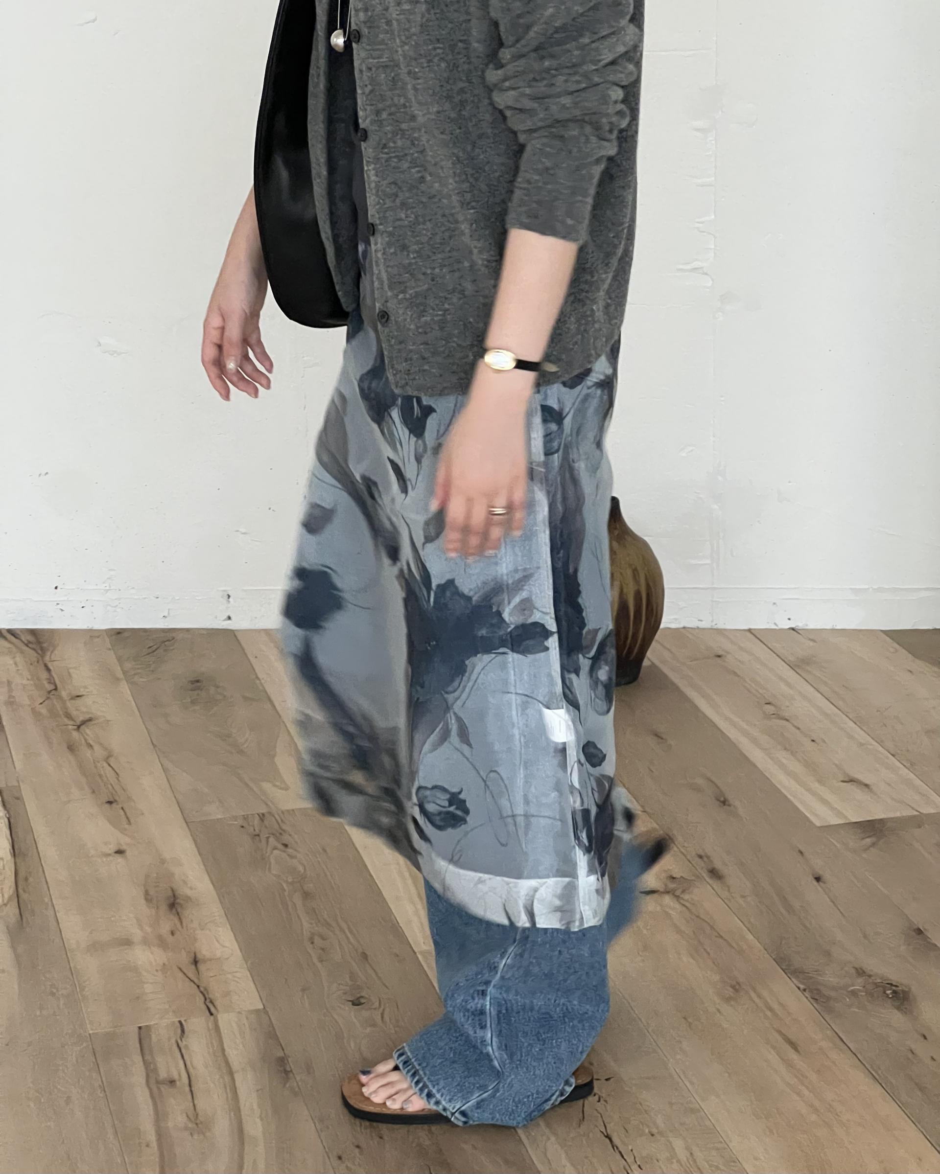 bowl round cardigan (grey/khaki/red)