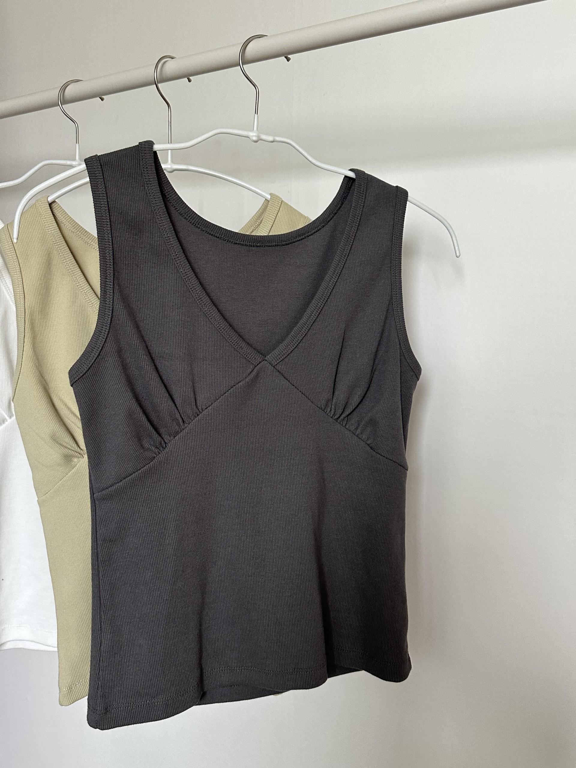 sand sleeveless (charcoal/white/olive)