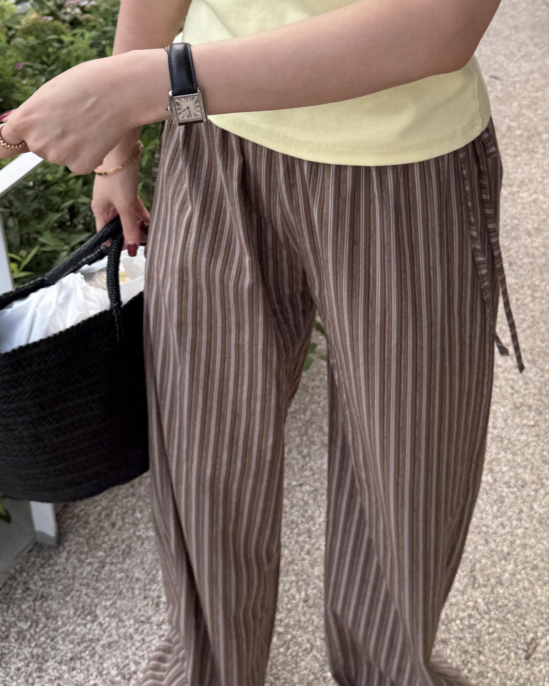 zinny stripe pants (blue/brown)