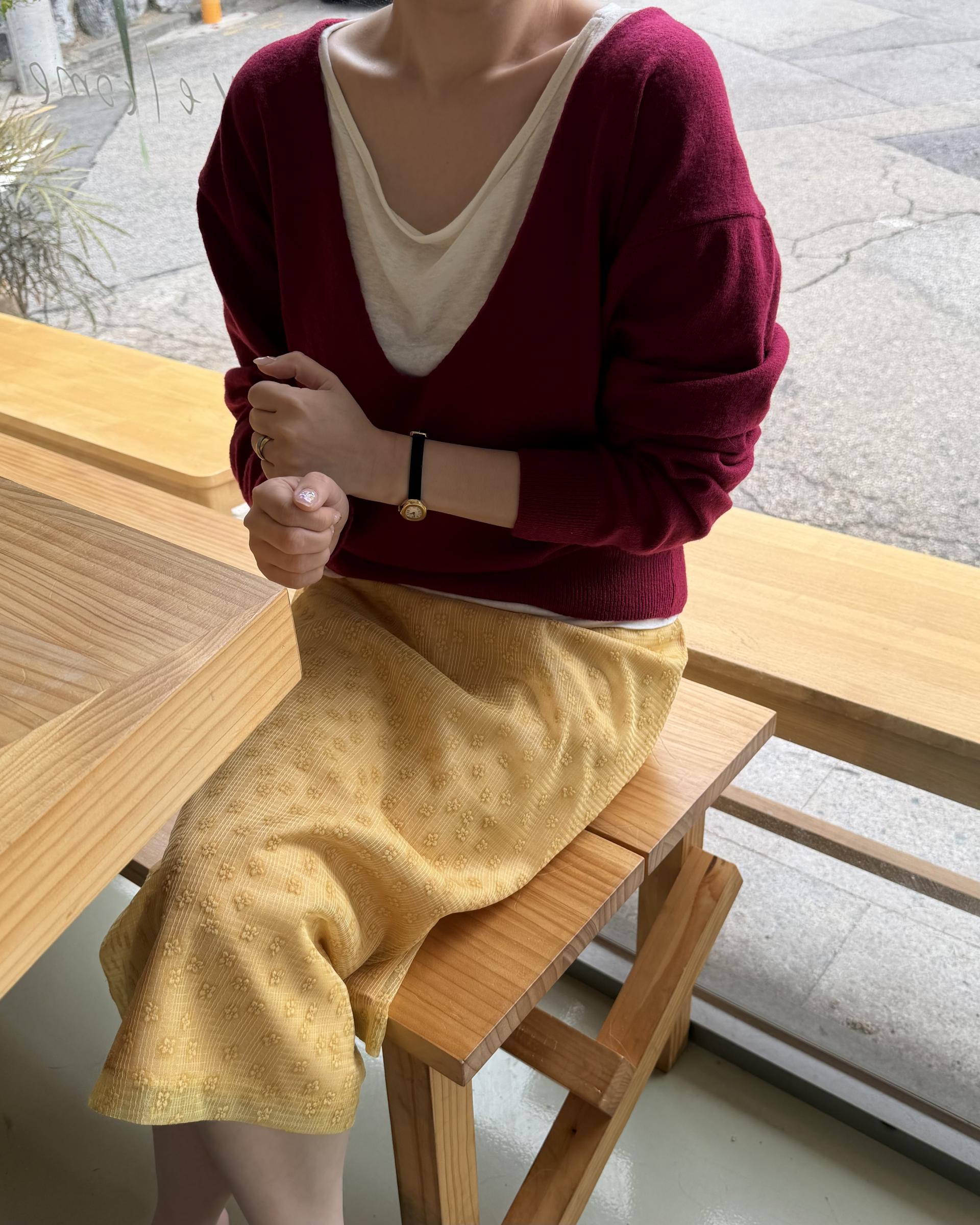 till deep v-neck (plum)