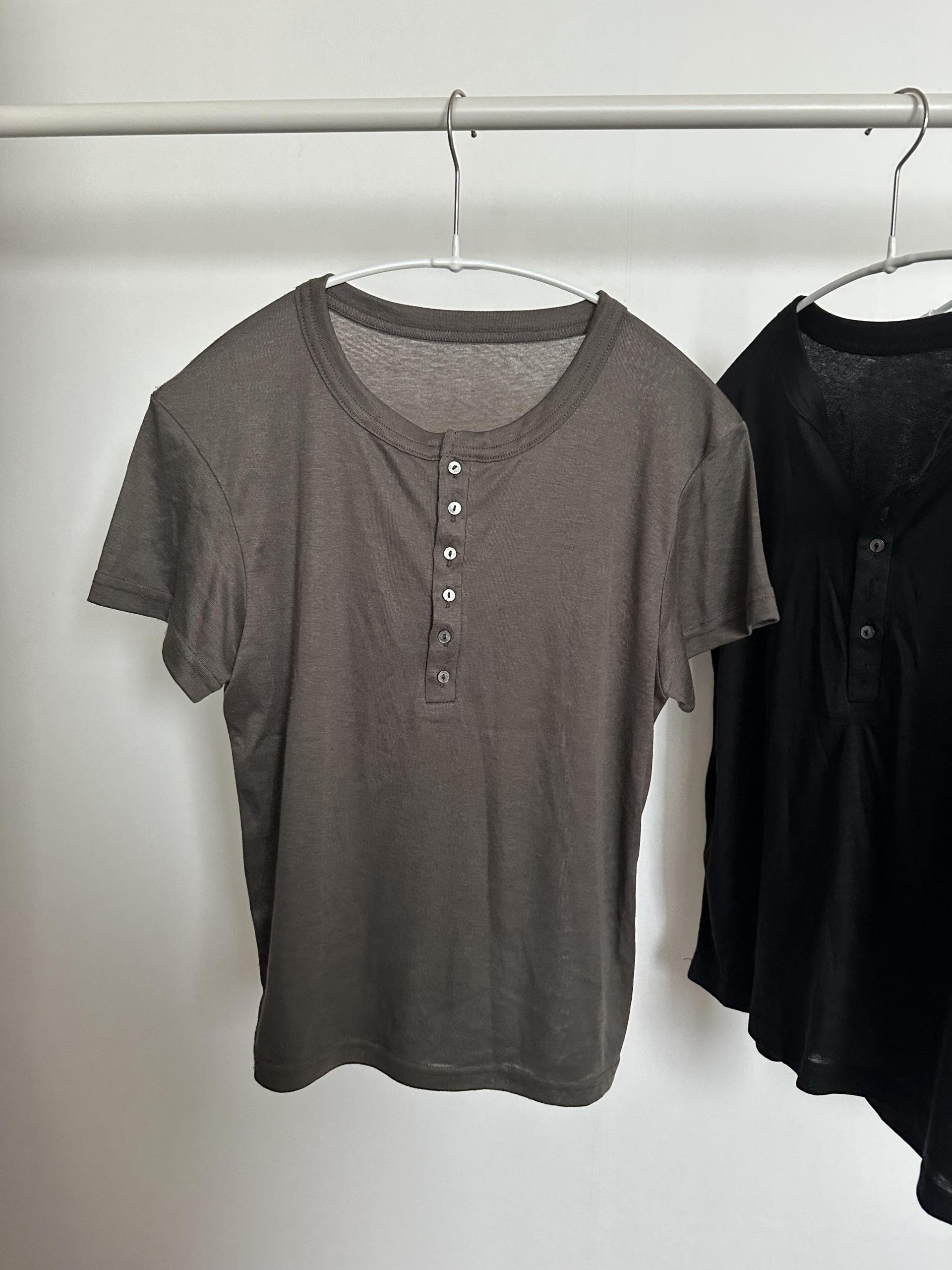 code button top (brown/black/white/melange)