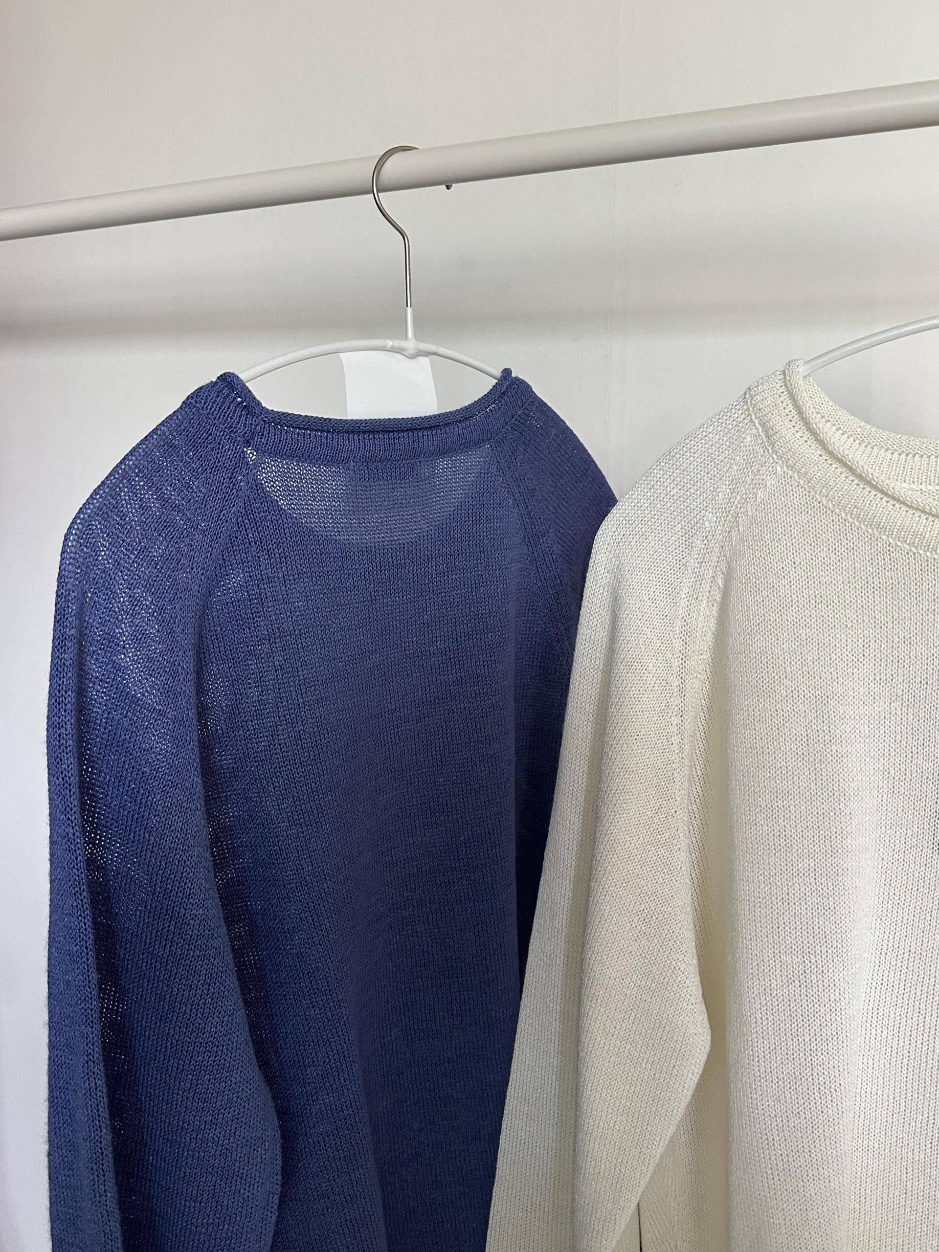 brew round knit (purple/cream)