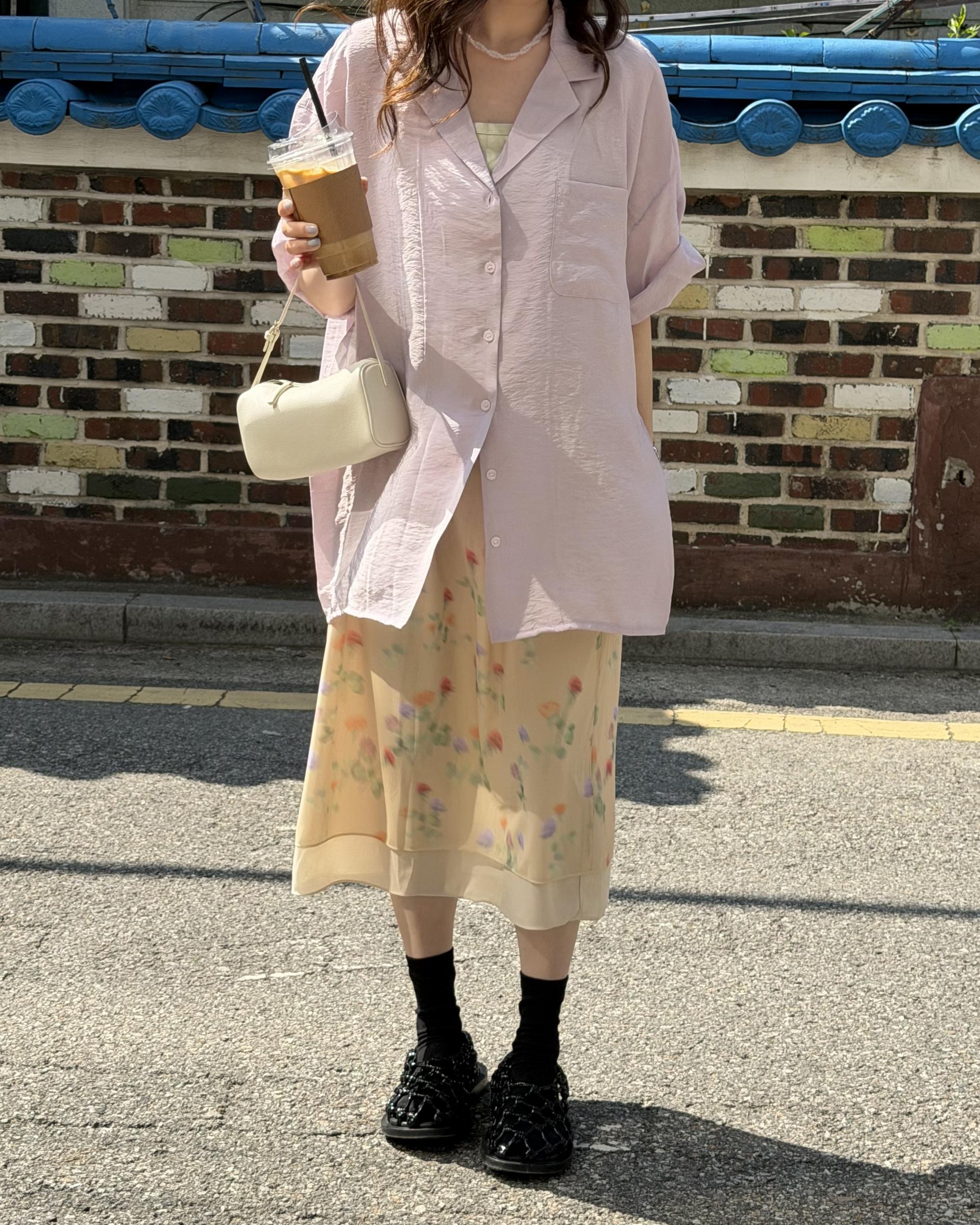bong bong skirt (beige/black)