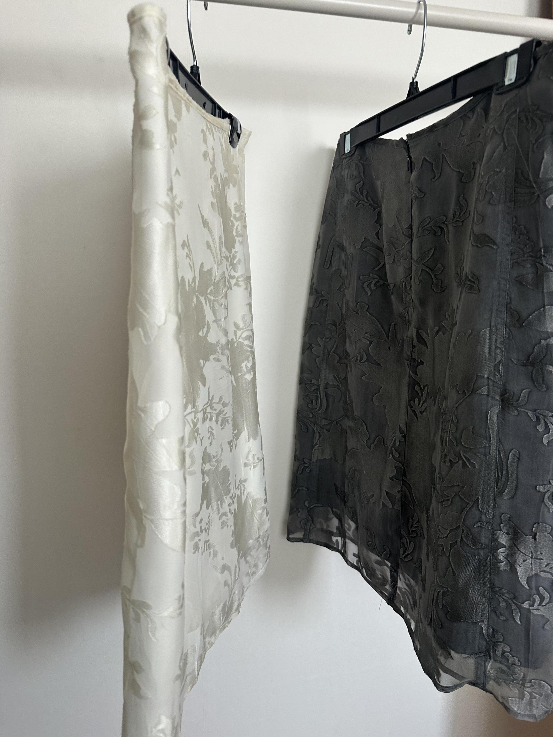 gloria midi skirt (charcoal/cream)