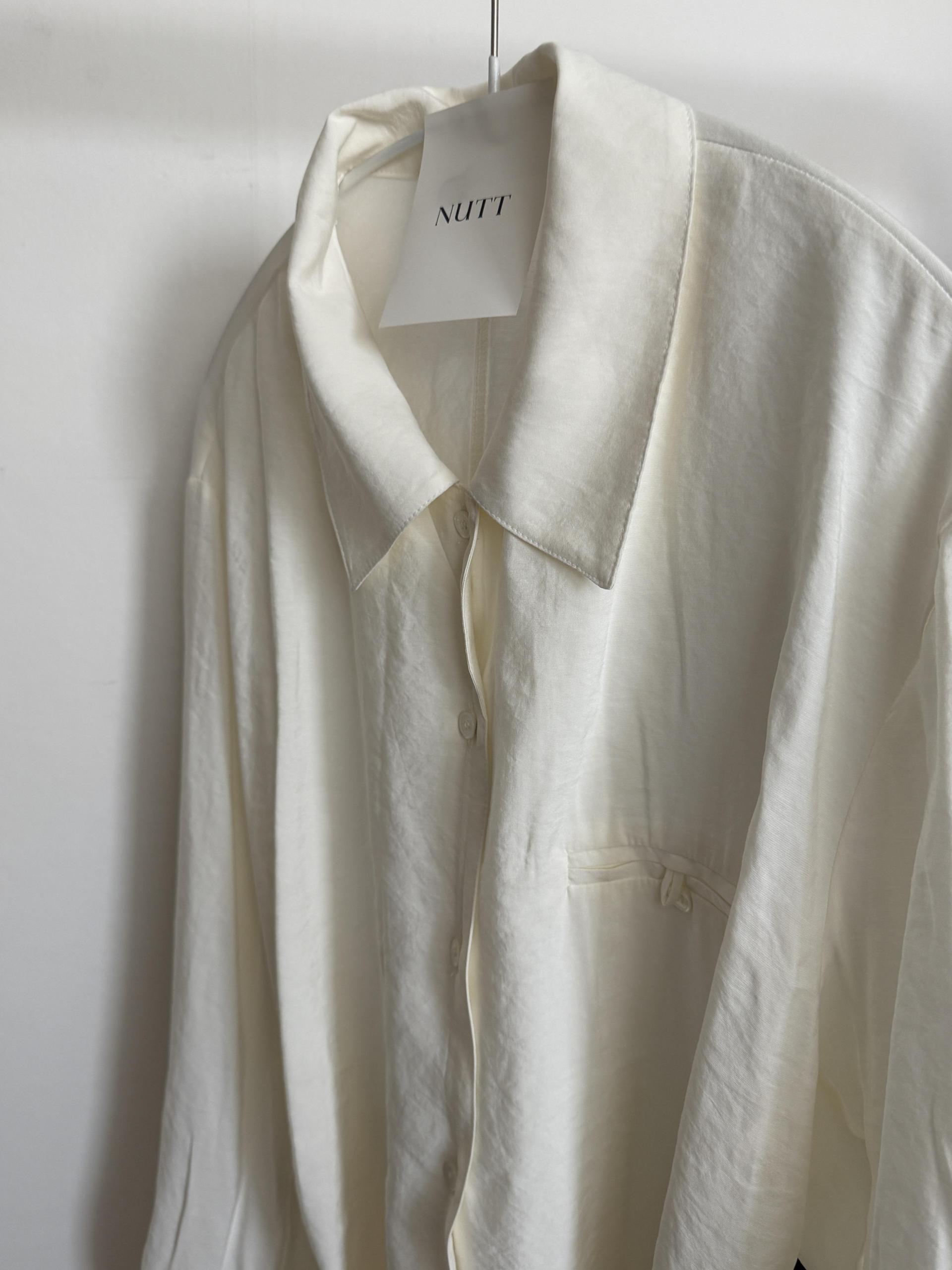 prim button blouse (brown/navy/cream)