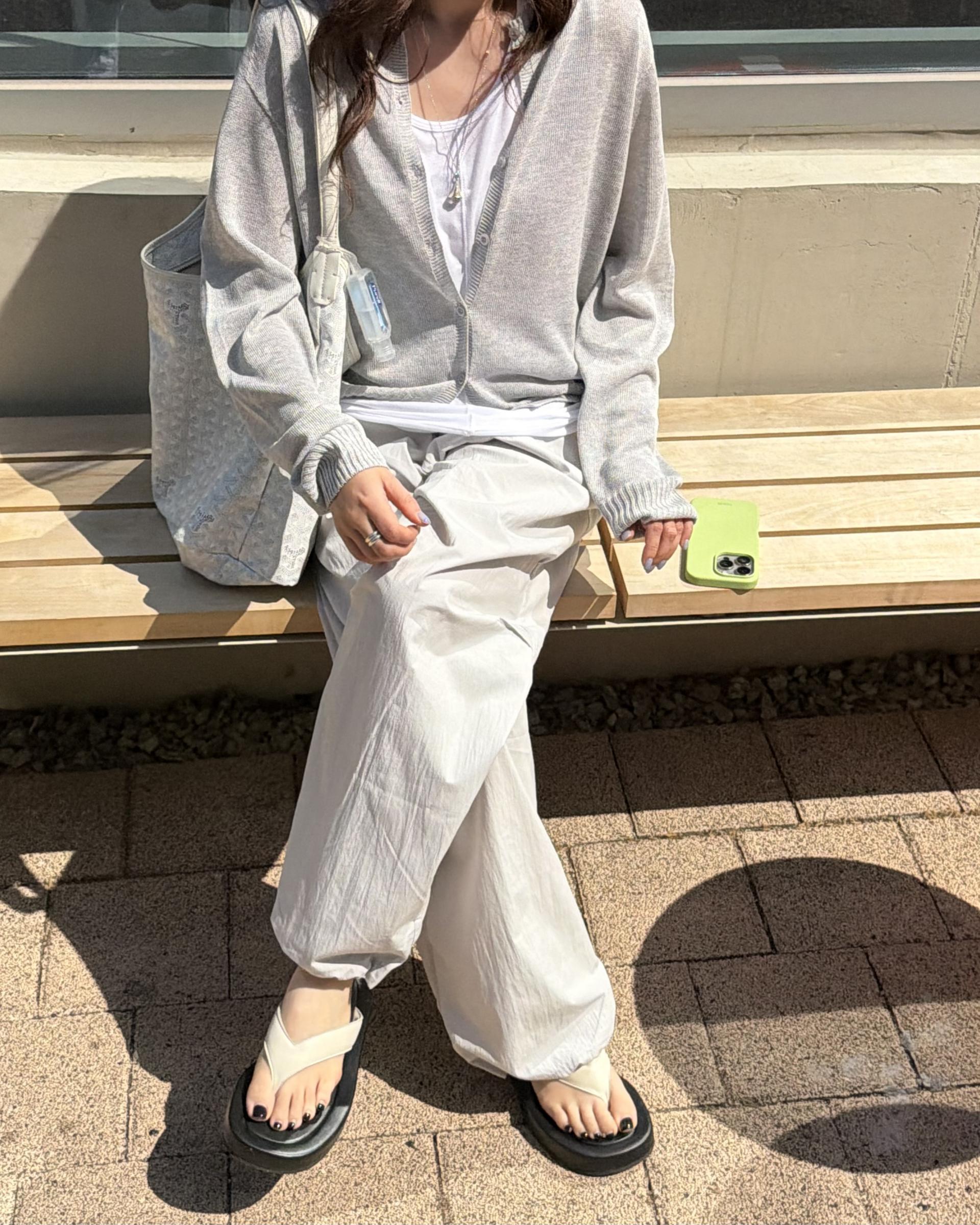pampas string pants (pale grey)