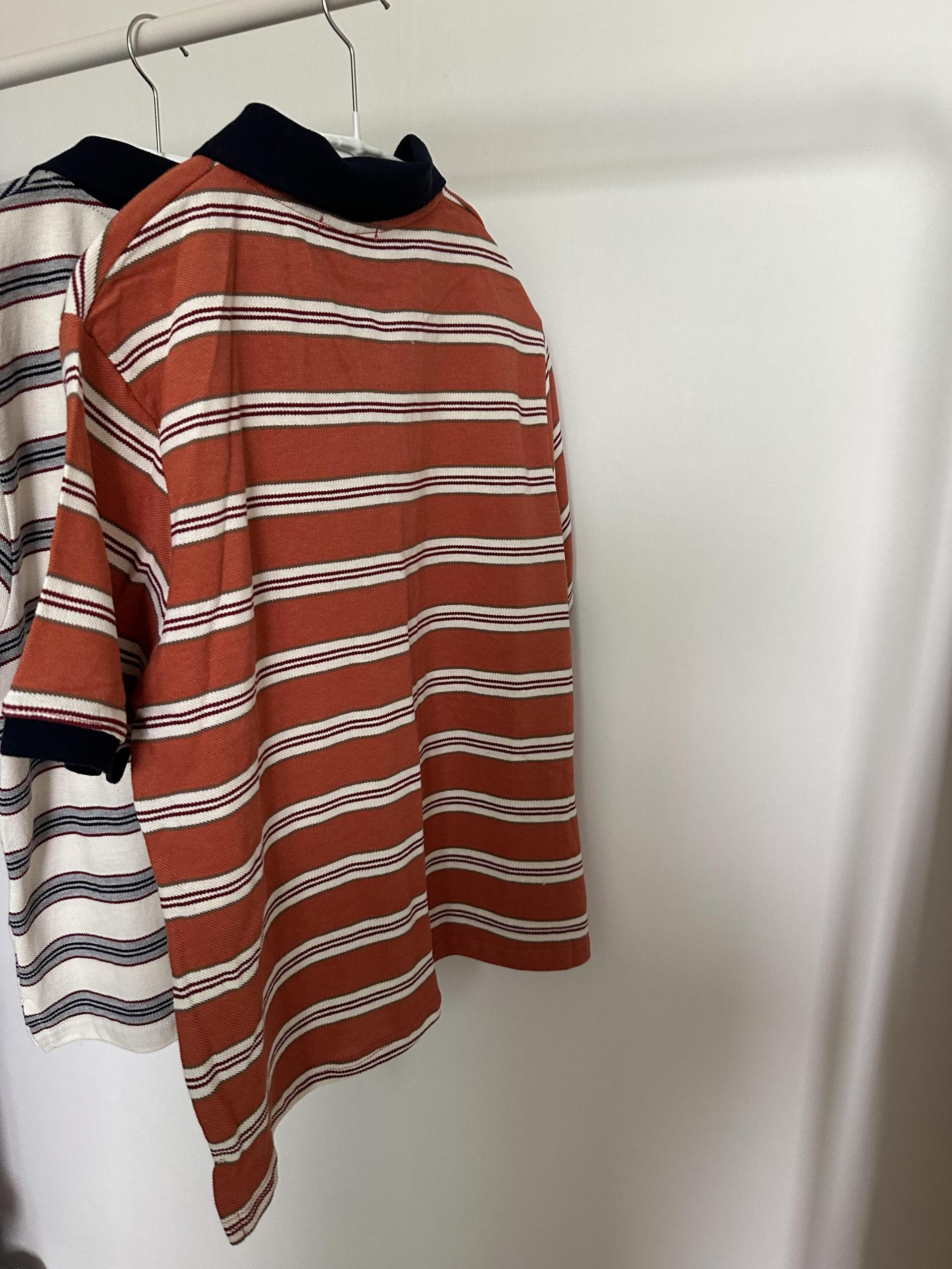 liberty stripe top (cream/orange)