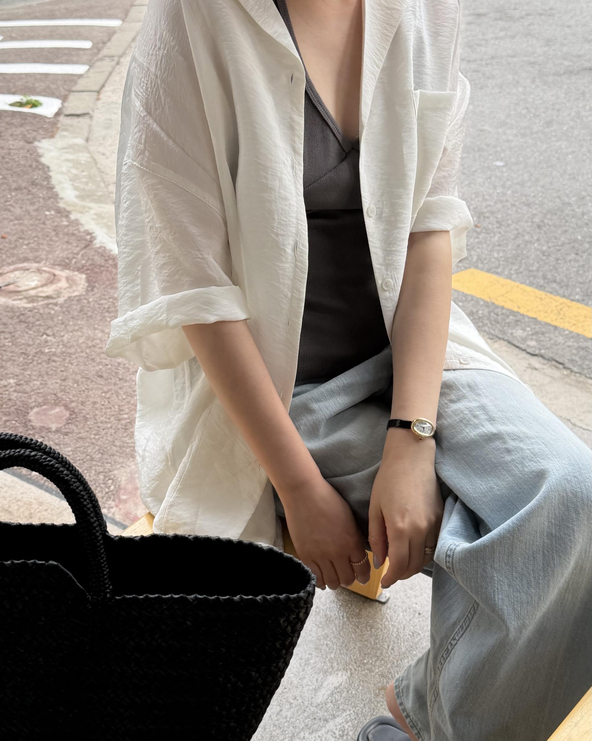 gloss half shirt (cream)