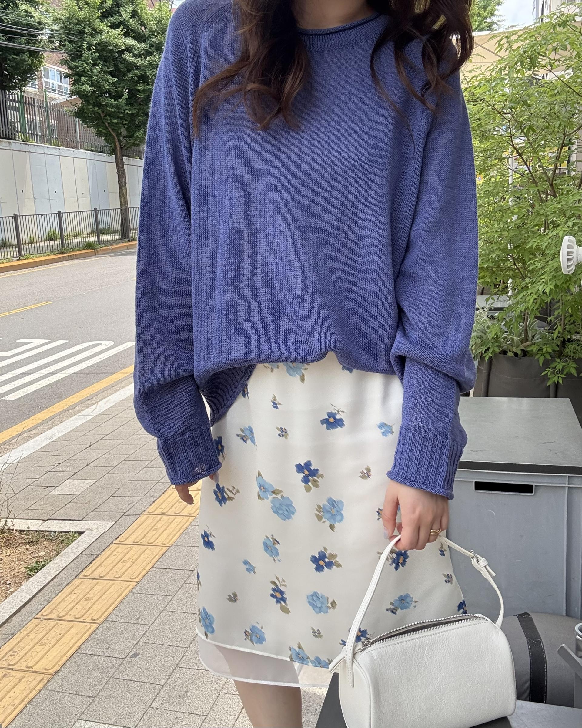 zen flower skirt (cream/mint)