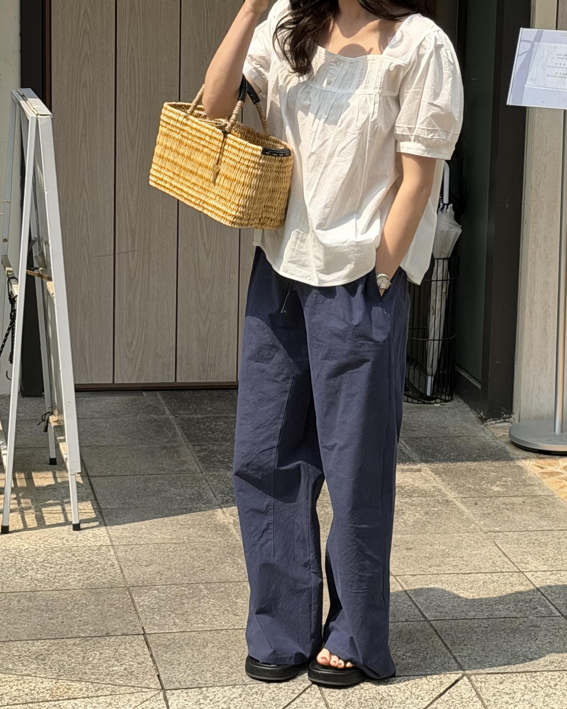 rusk cotton pants (charcoal/navy)