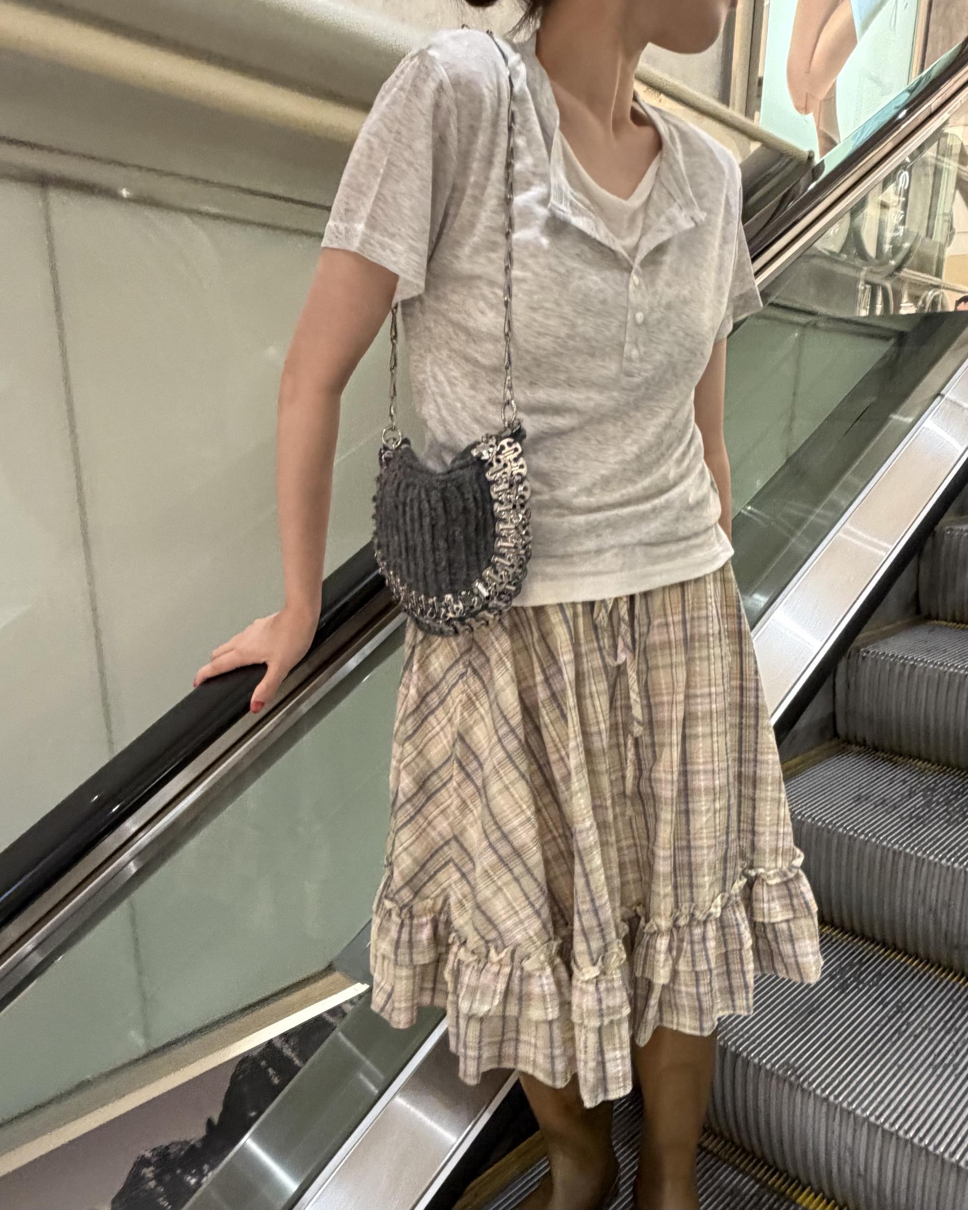code button top (brown/black/white/melange)