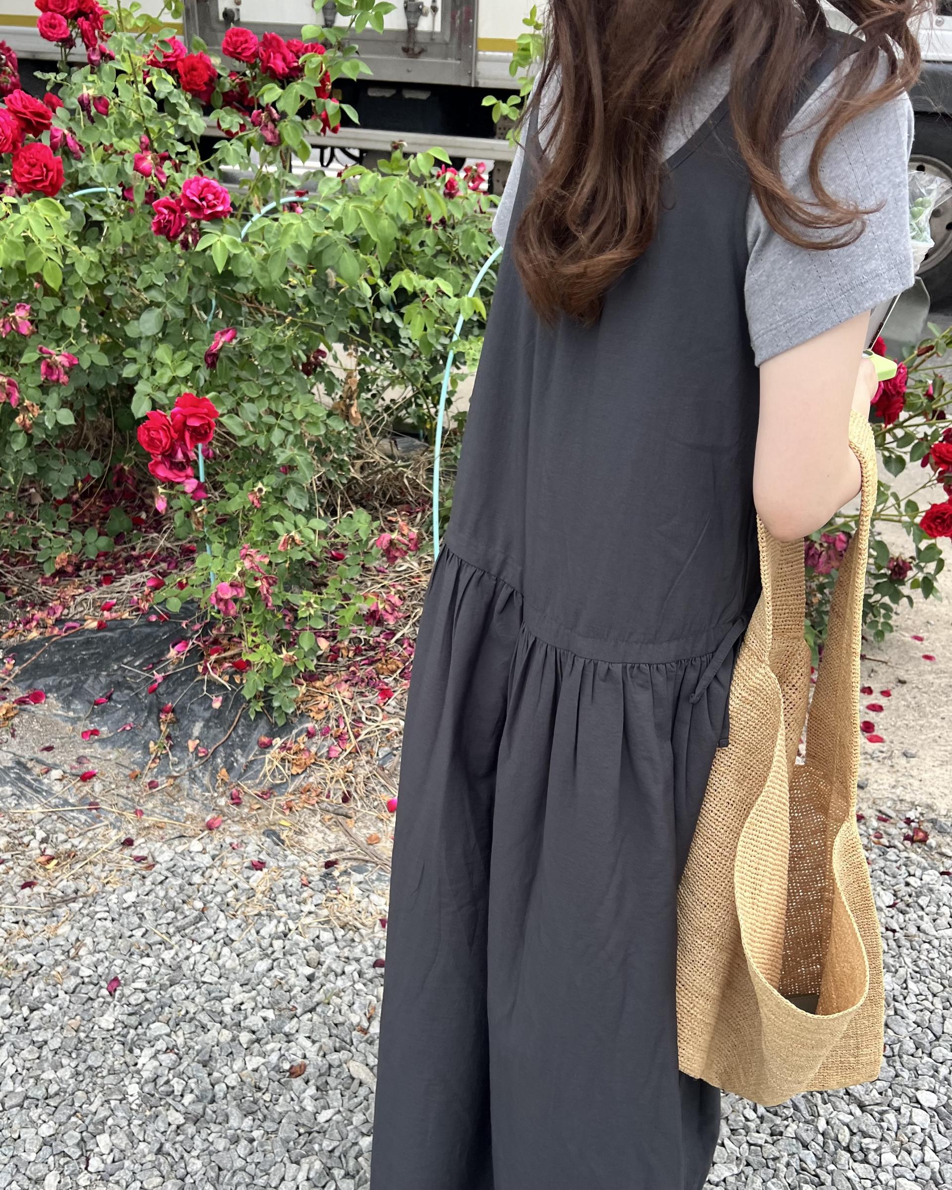 oatmeal dress (charcoal/cream)