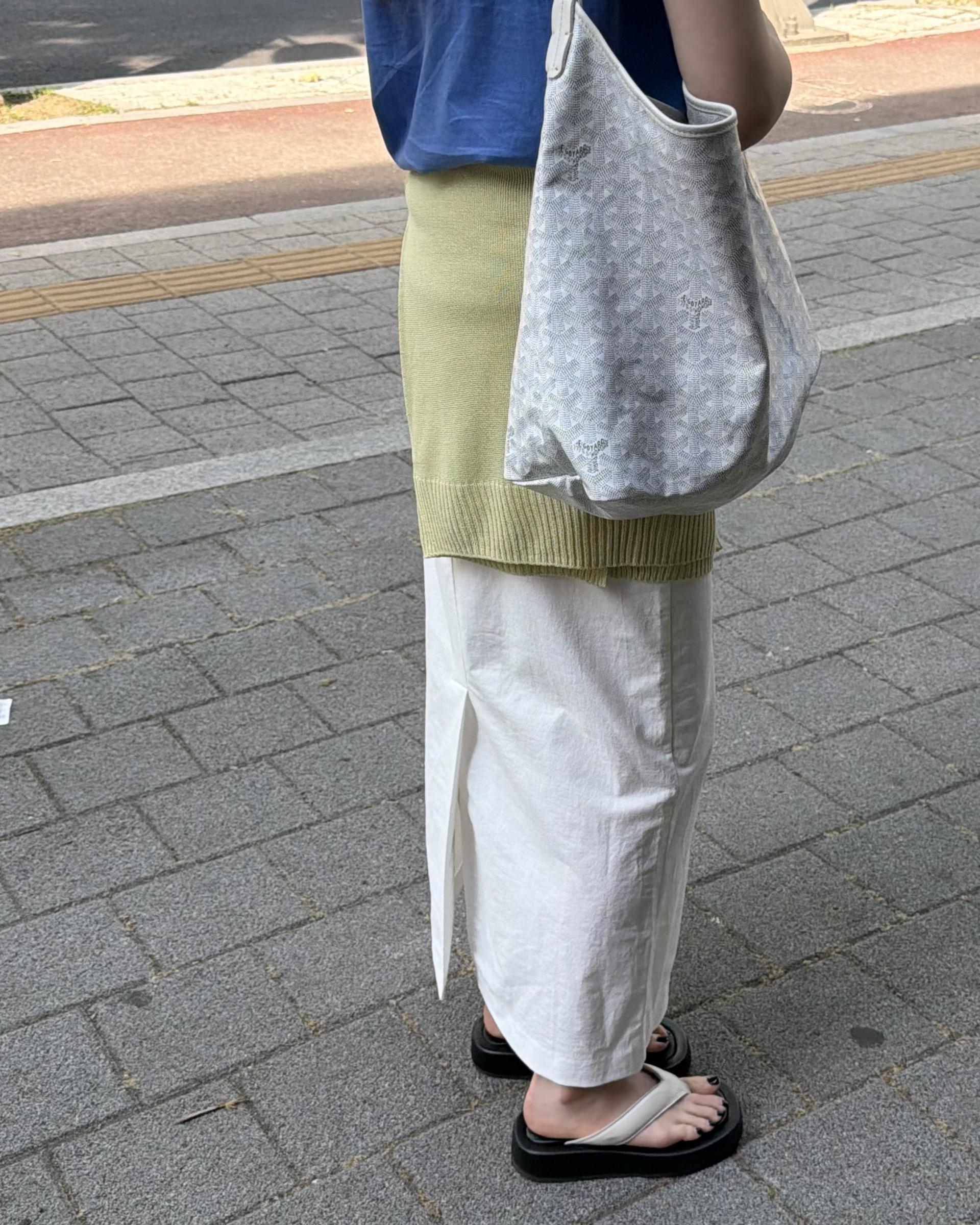 mile top (aqua blue/melange/white) 완