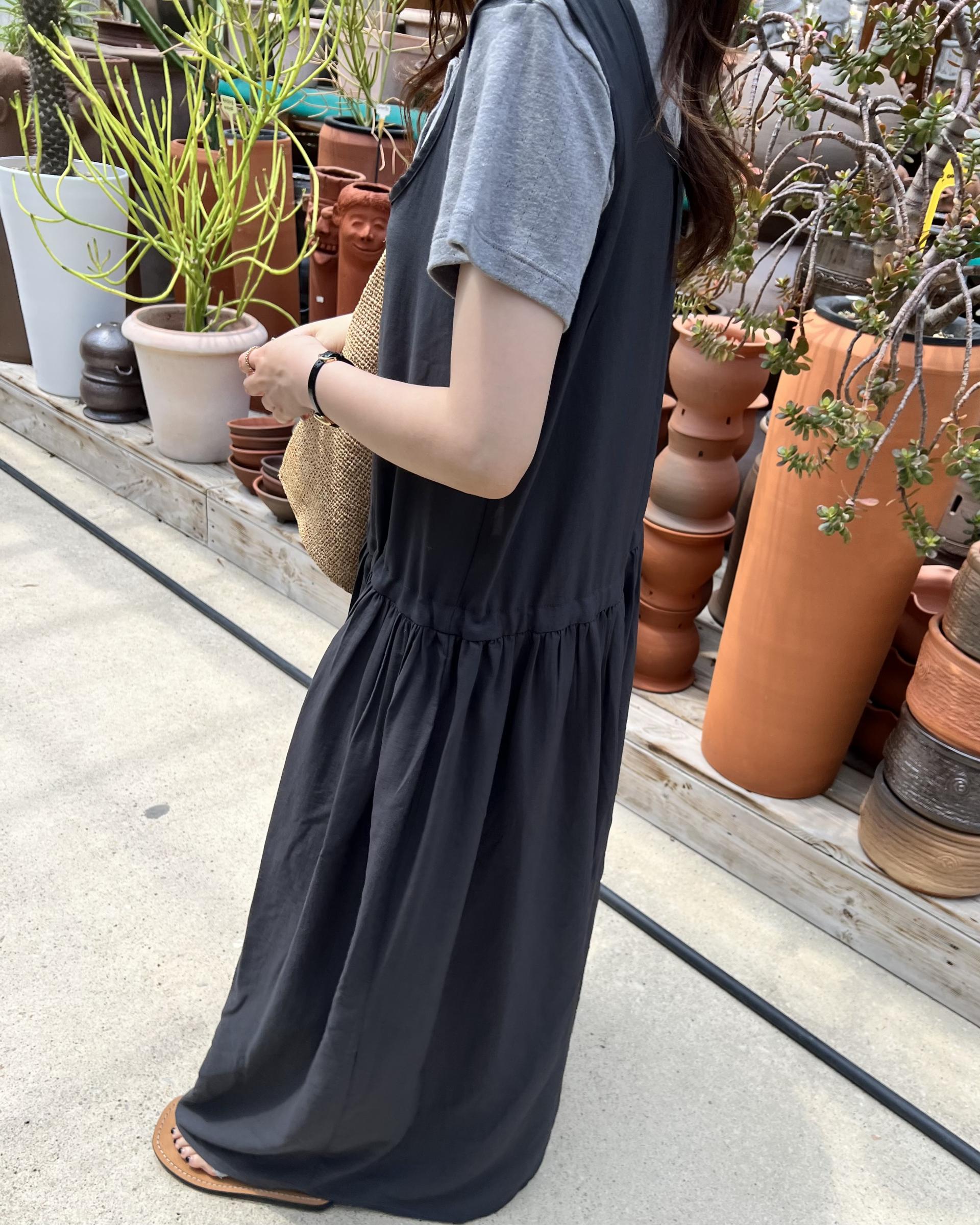 oatmeal dress (charcoal/cream)