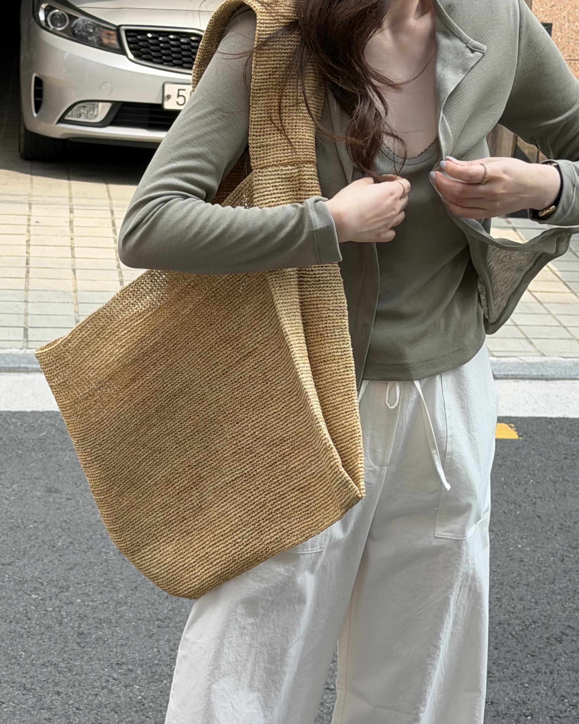 thin cardigan set (navy/khaki)