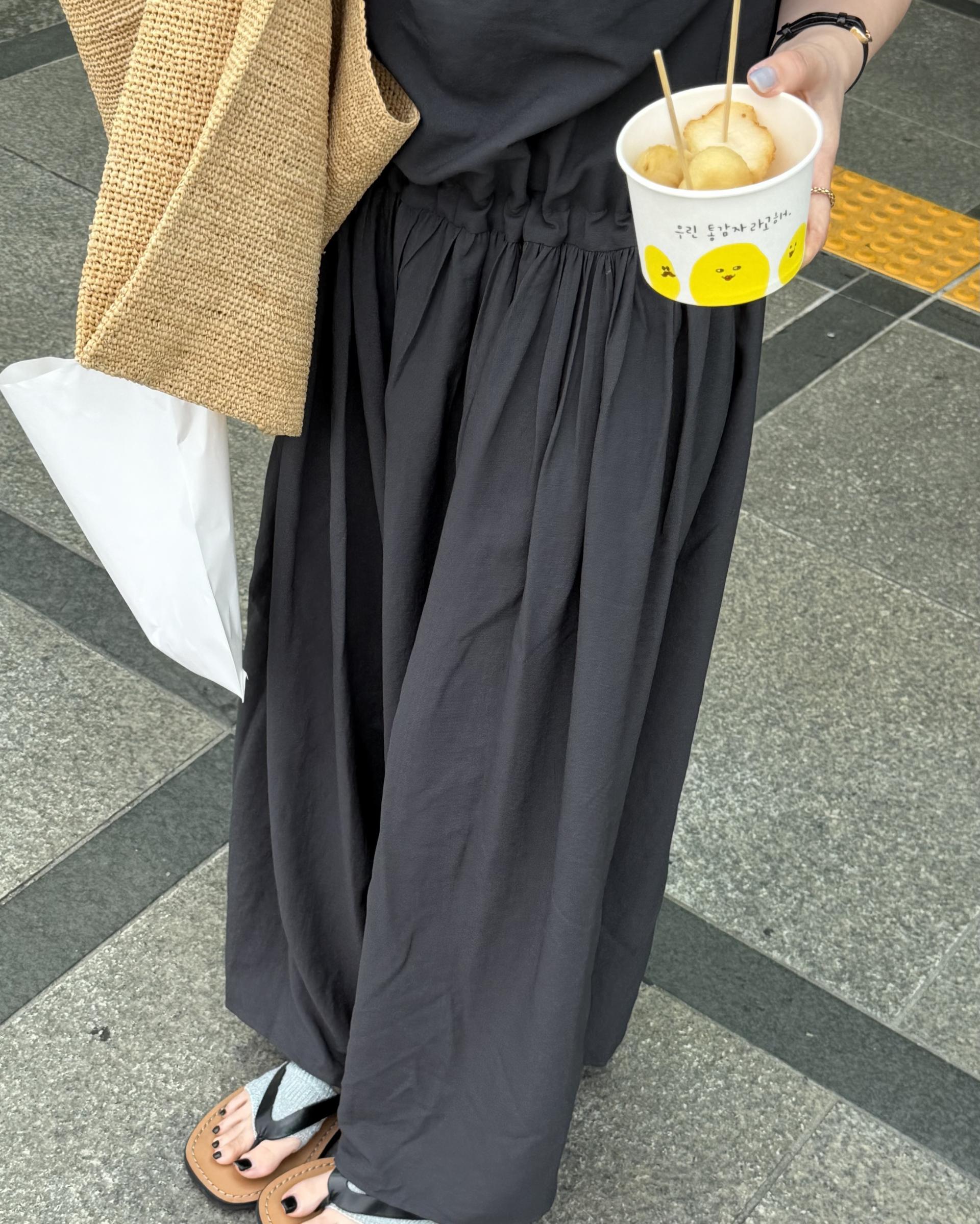 oatmeal dress (charcoal/cream)