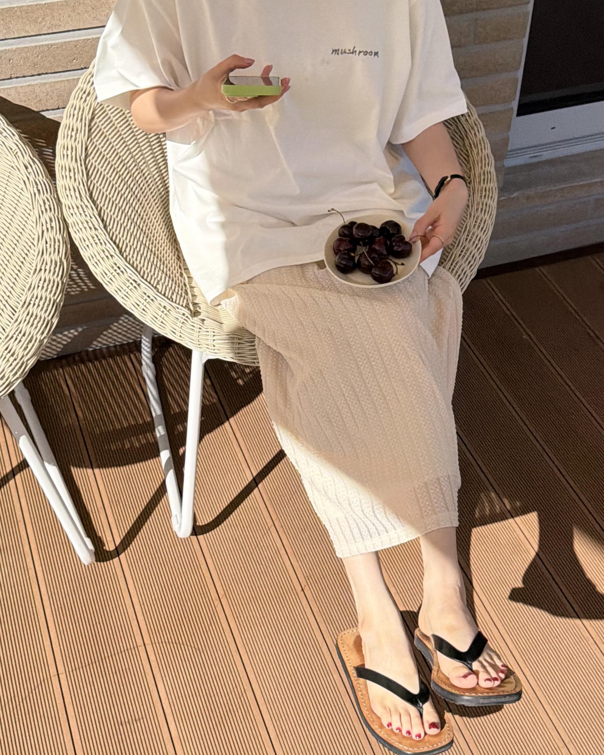 mushroom top (white/melange grey)