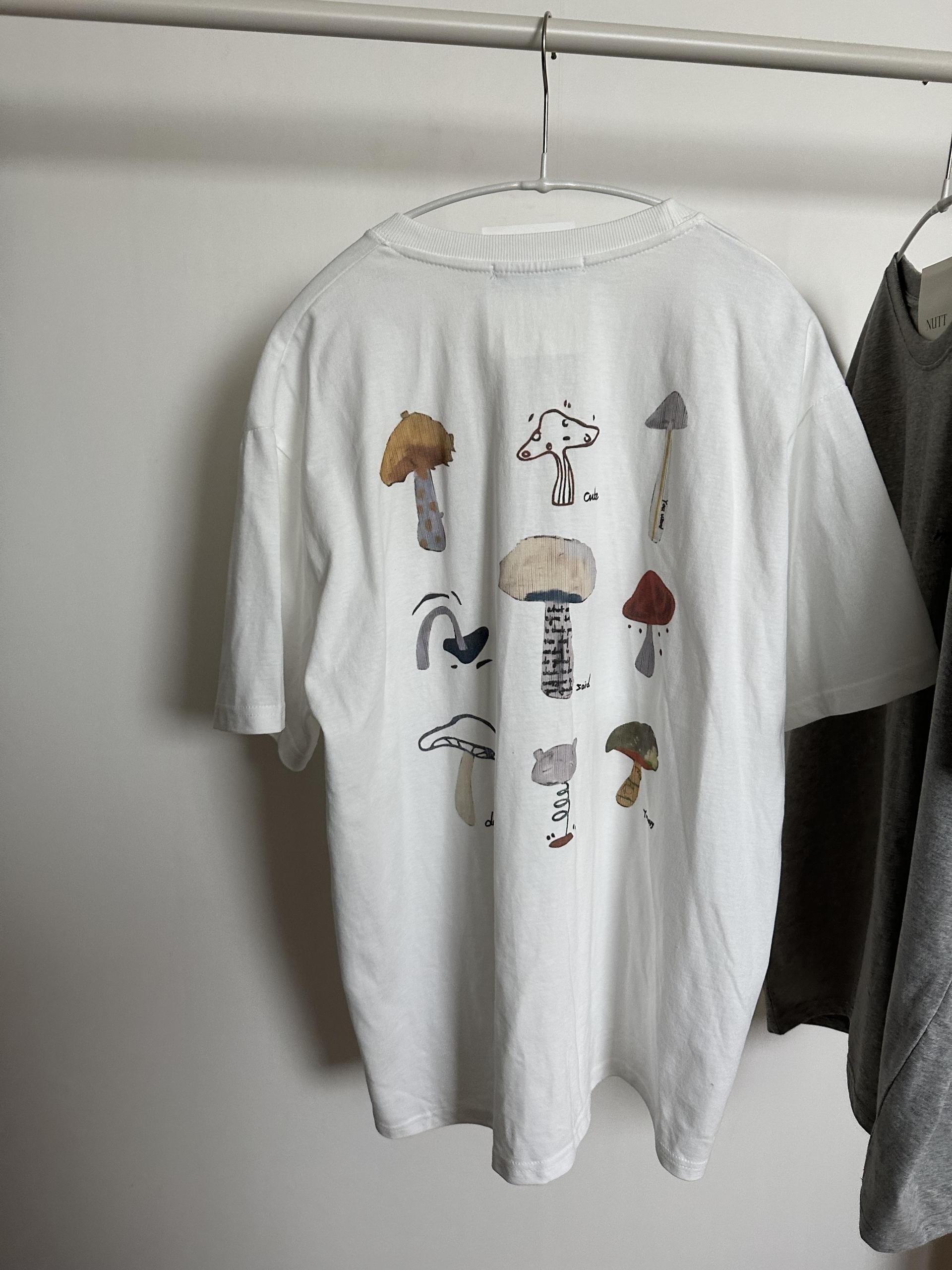 mushroom top (white/melange grey)