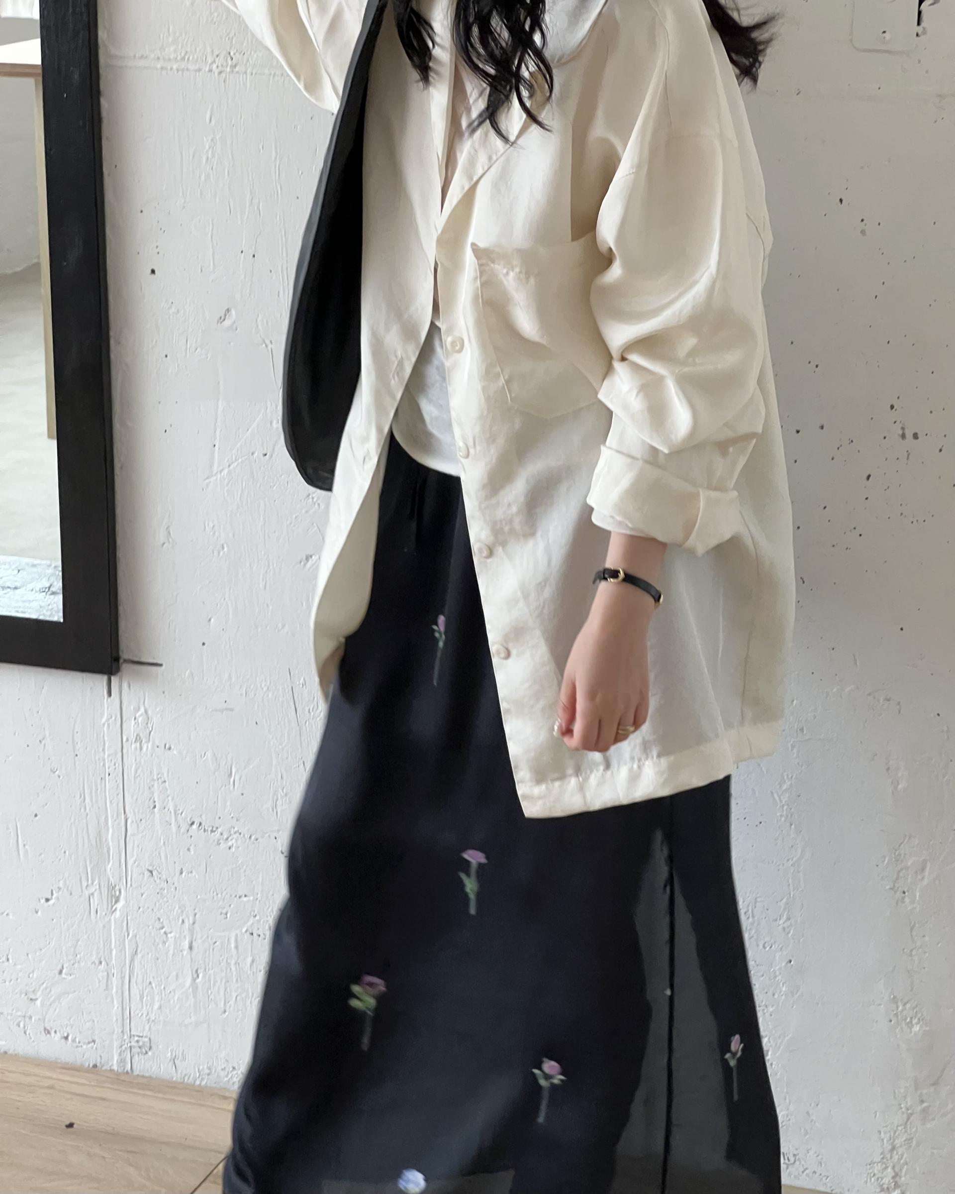 domingo flower skirt (sky blue)