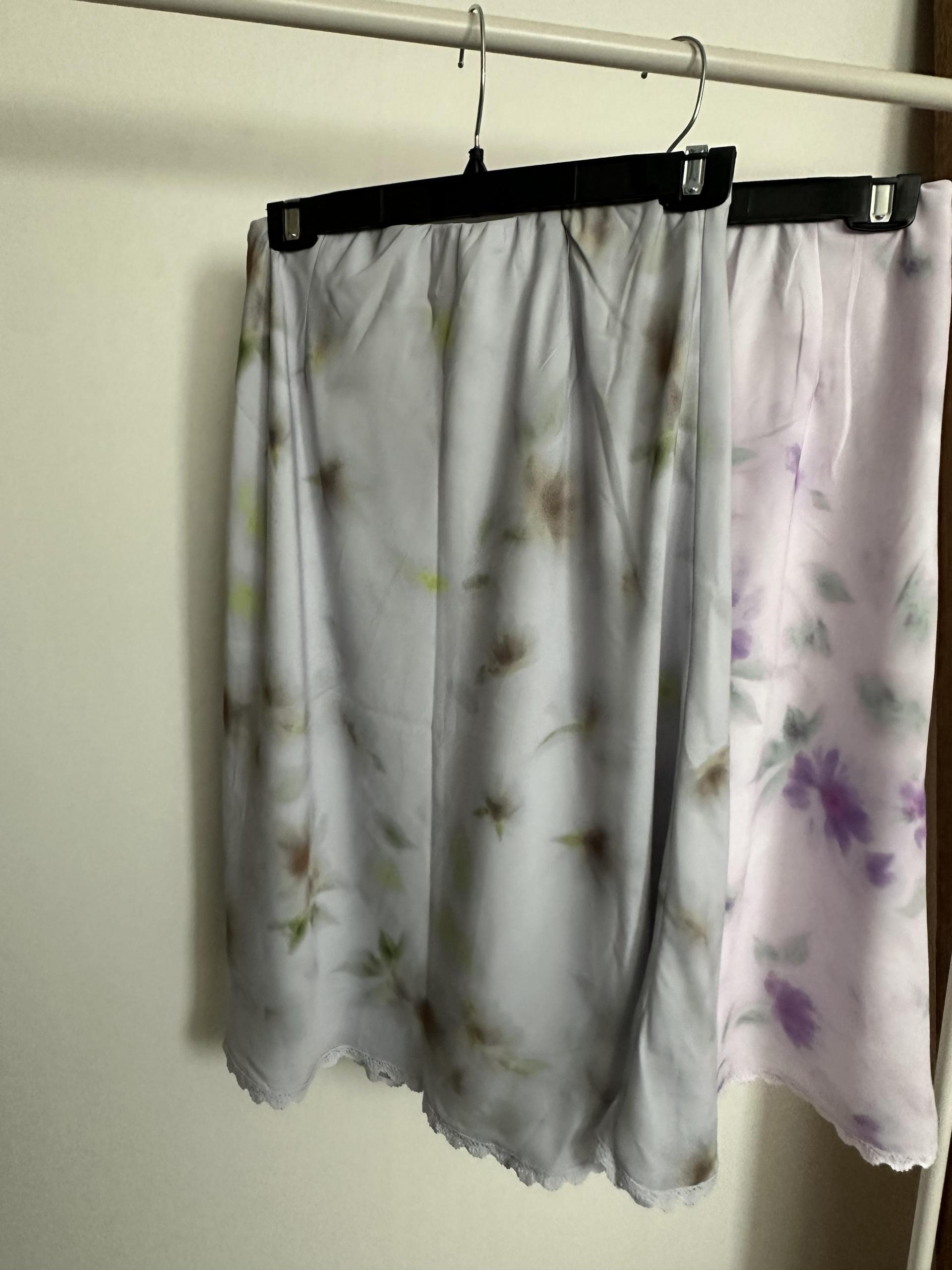 palette lace skirt (grey/purple)