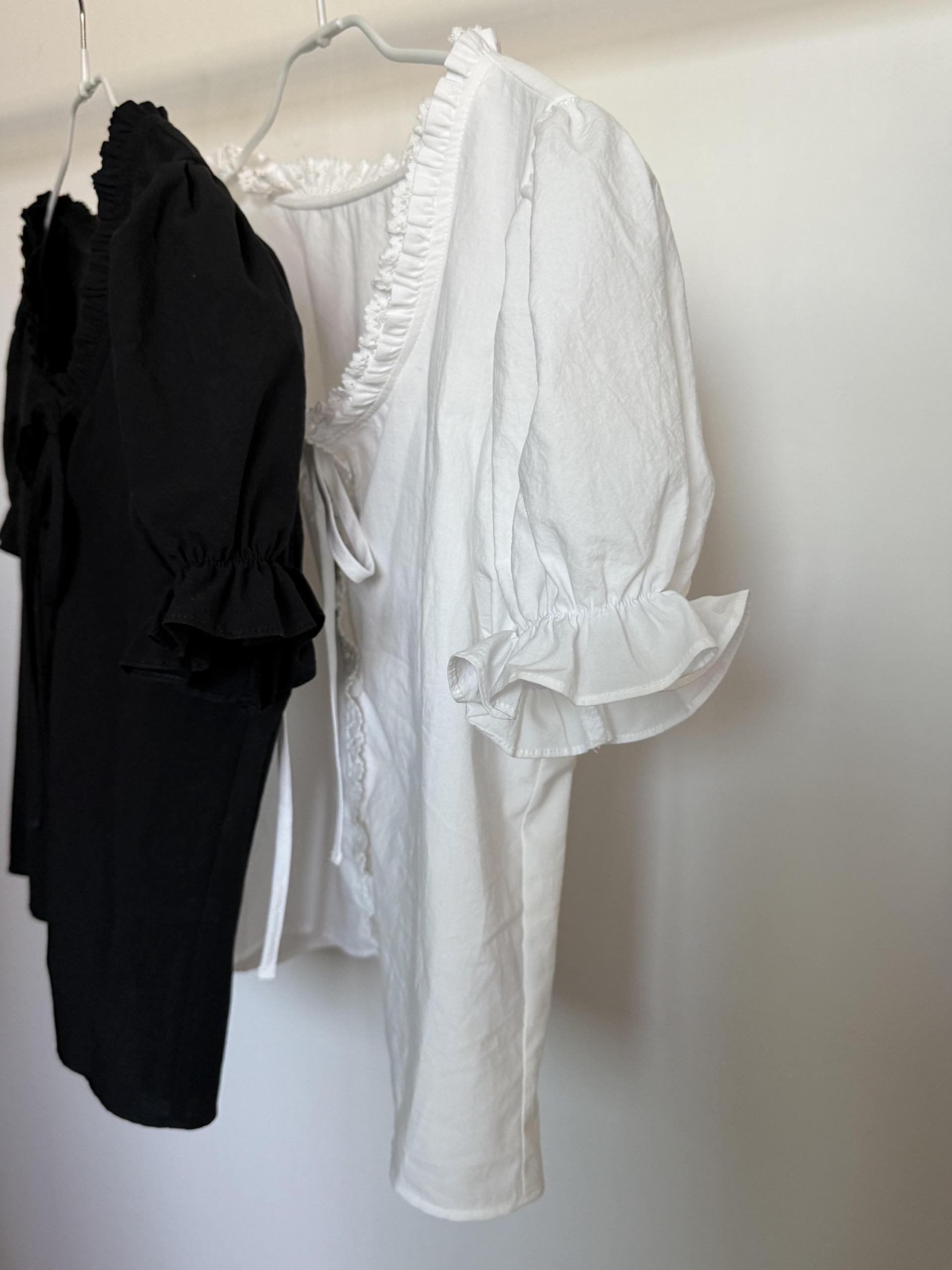 joy lace blouse (white/black)