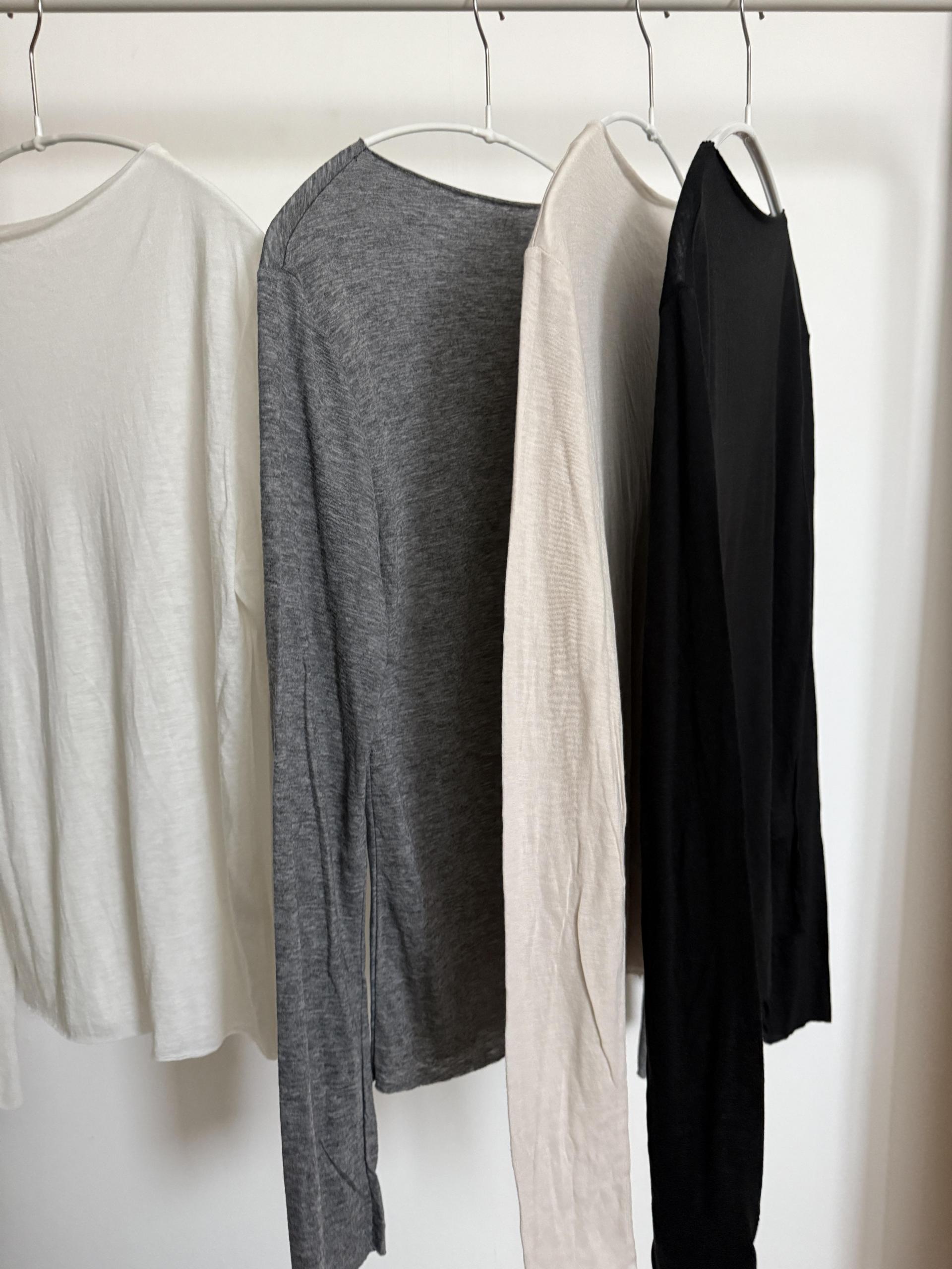 wool skin top (ivory/beige/charcoal/black)