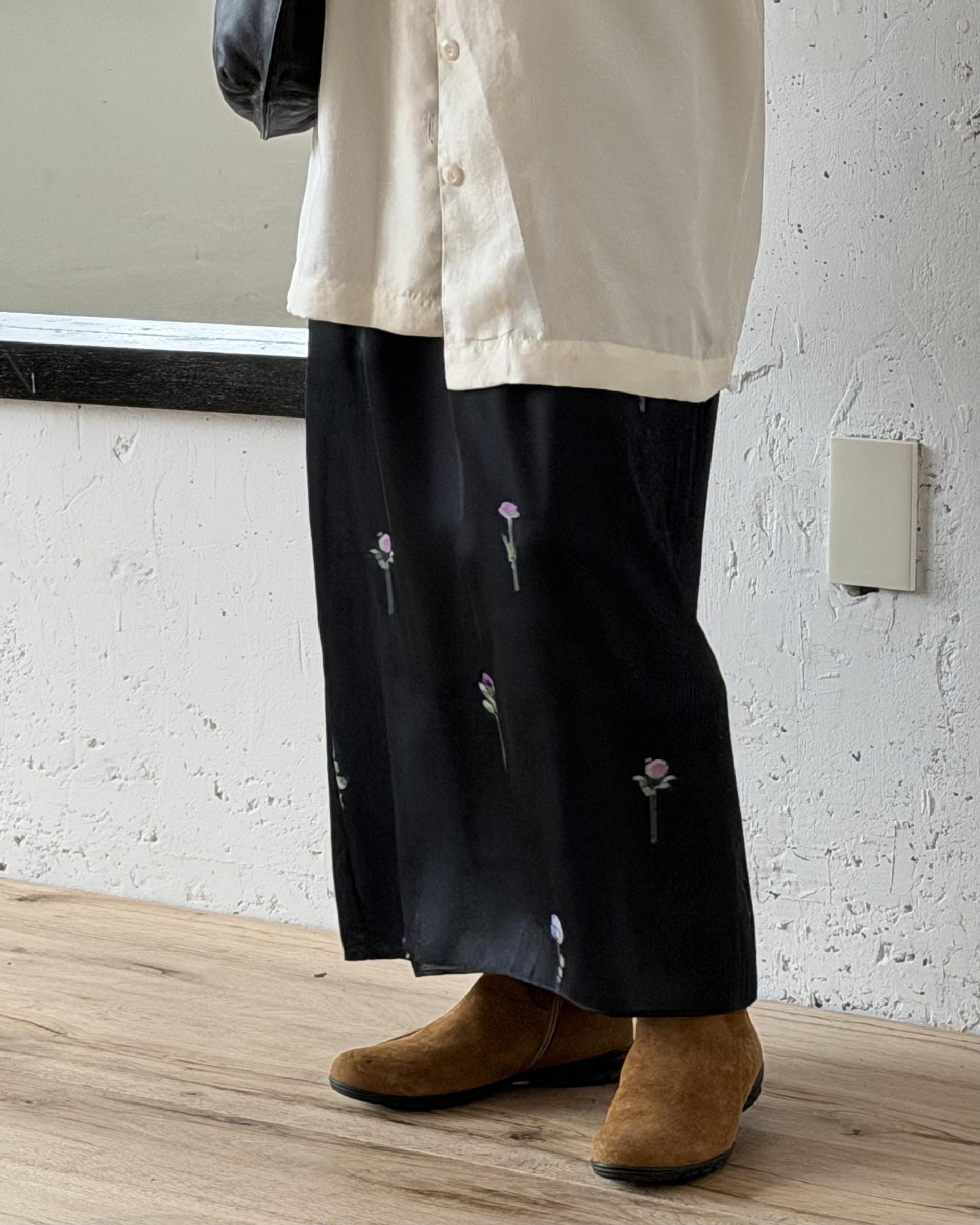 domingo flower skirt (sky blue)